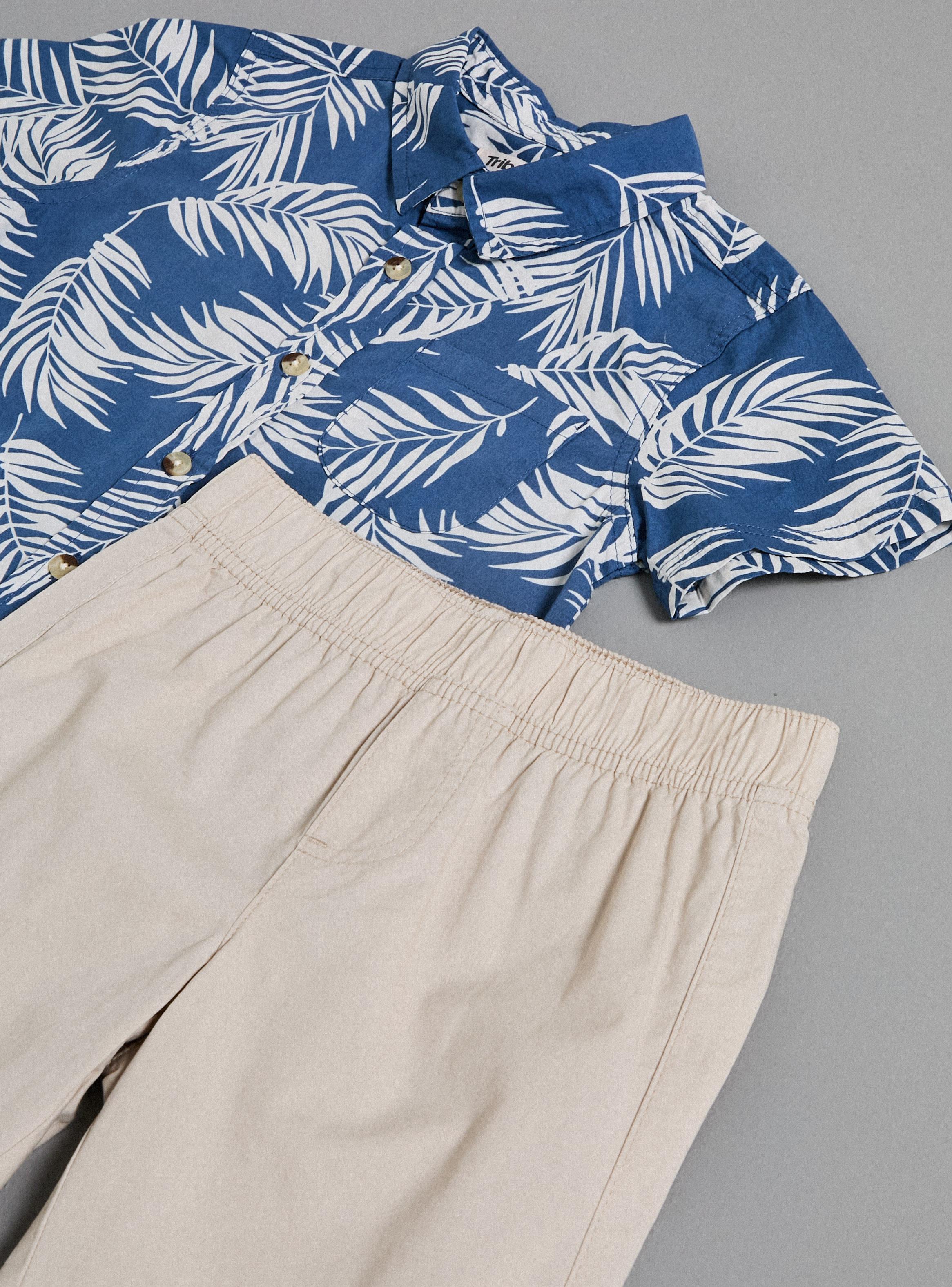 Conjunto Set Dos Piezas Camisa Estampada y Short-3