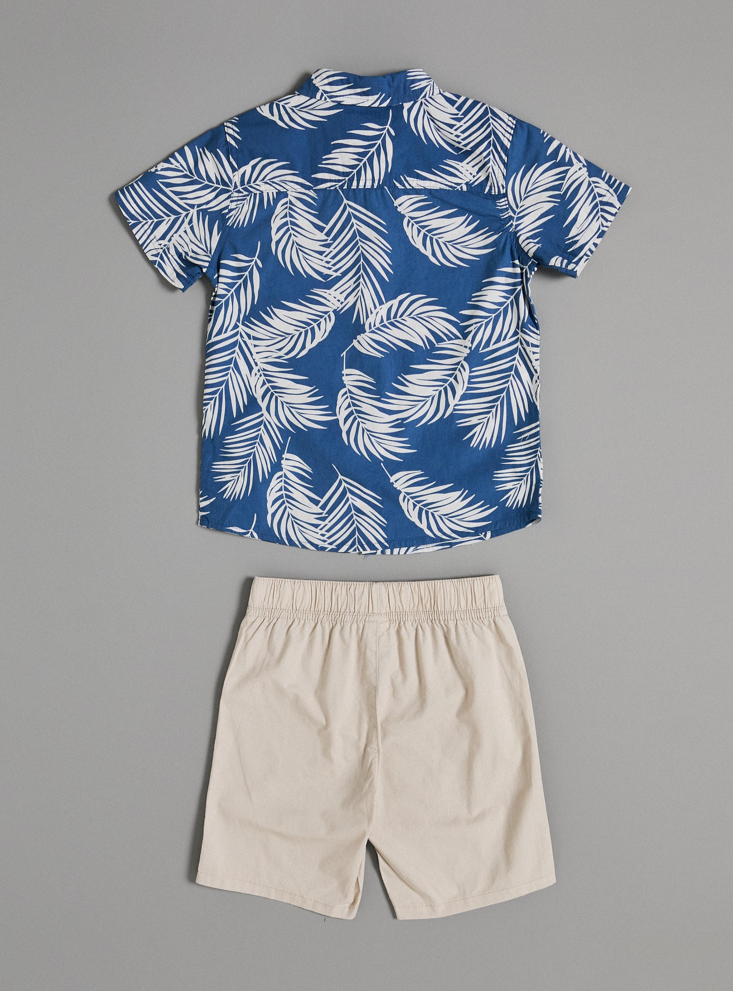 Conjunto Set Dos Piezas Camisa Estampada y Short-2