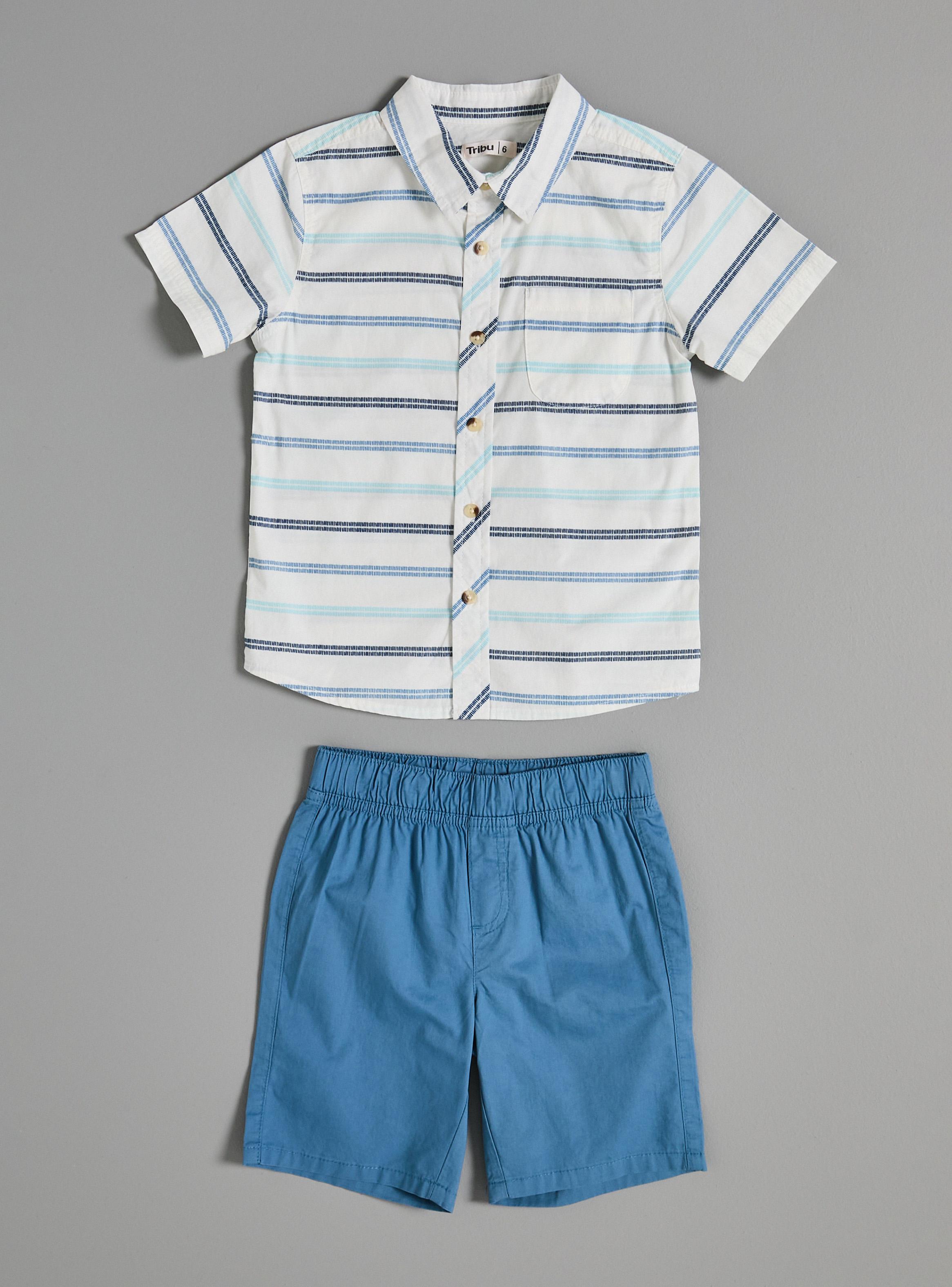Conjunto Set Dos Piezas Camisa Estampada y Short-0