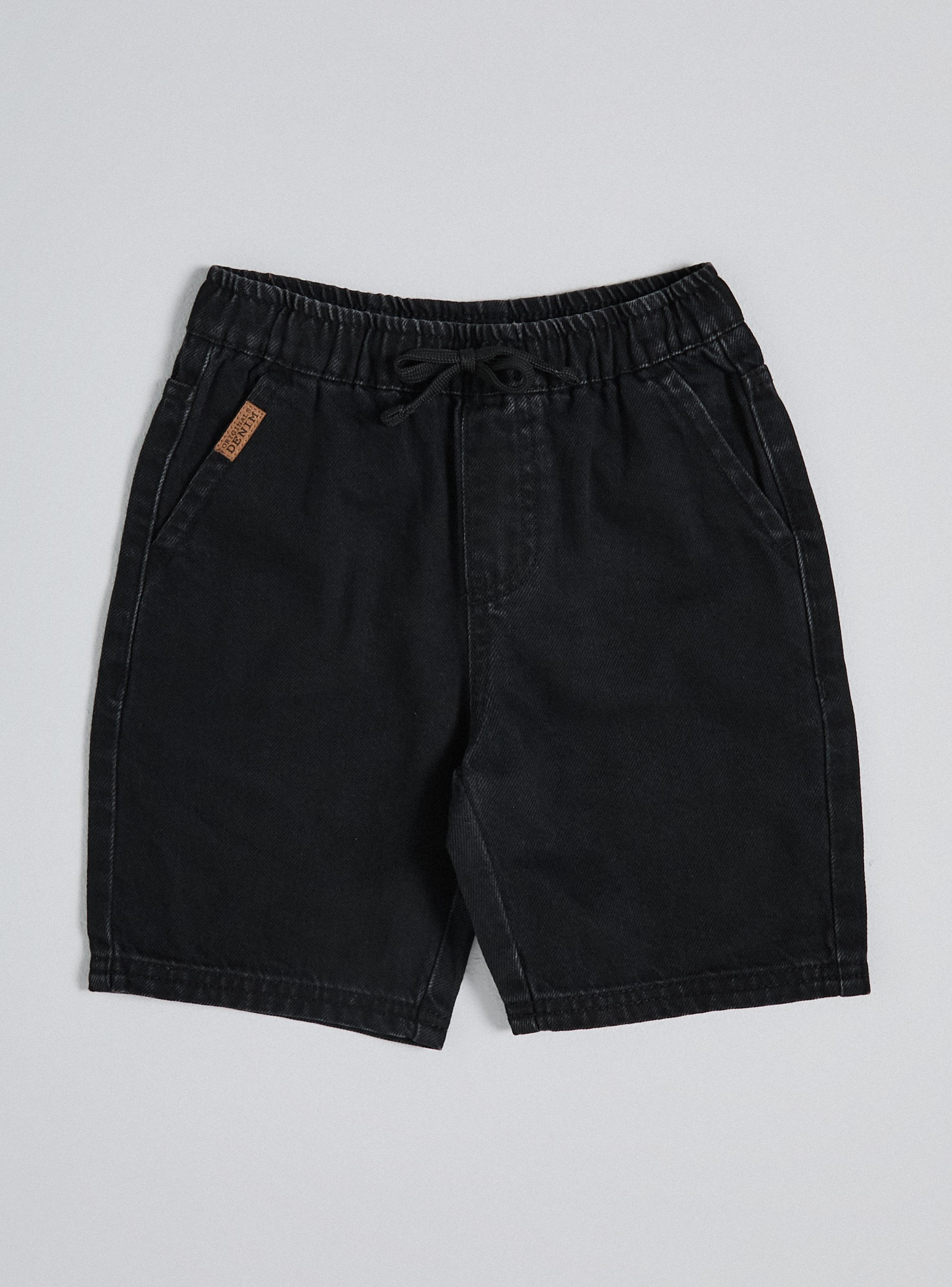Bermuda Denim Básico con Bolsillos-1