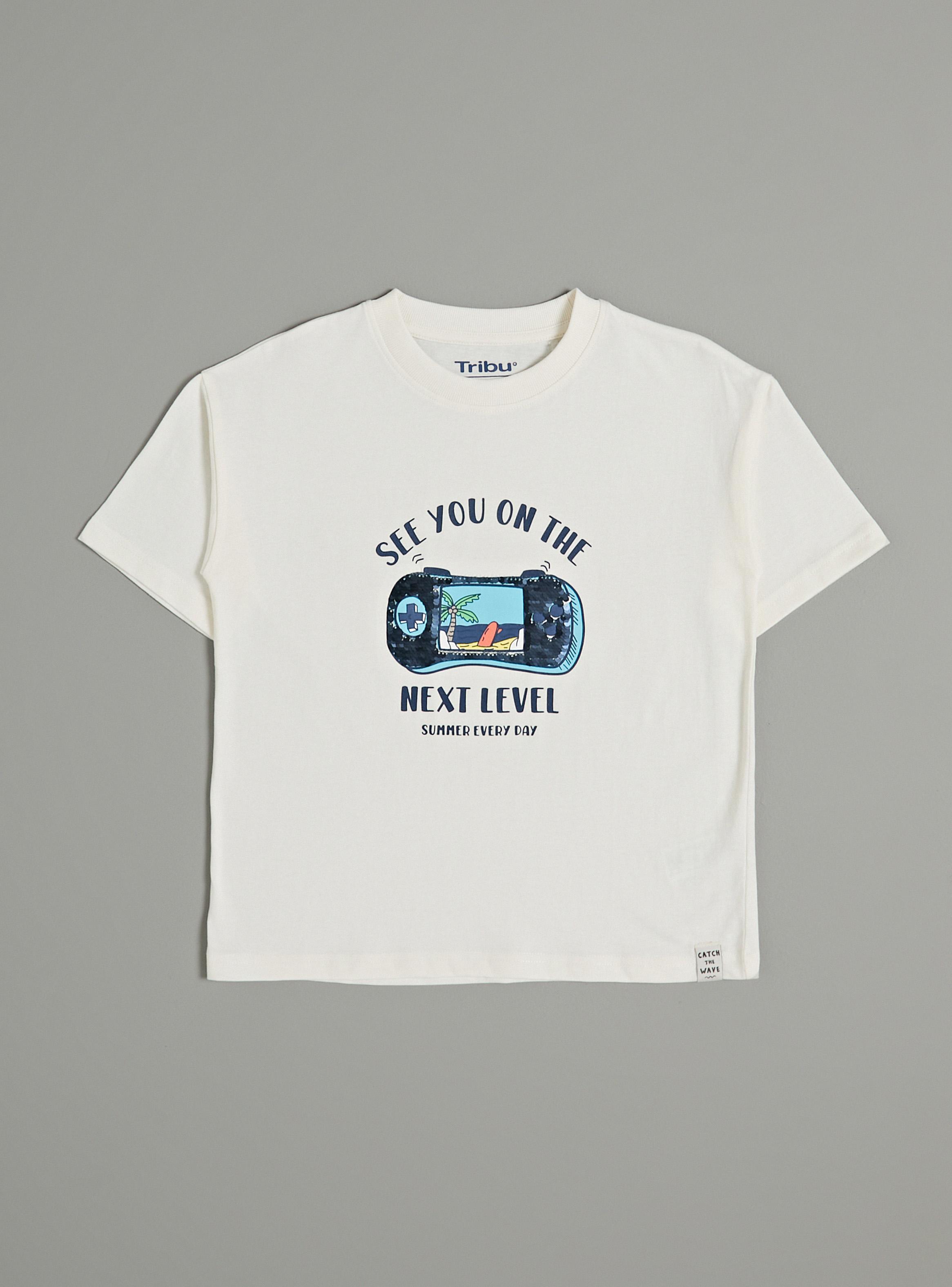 Polera Diseño Frontal con Lentejuelas Niño-1