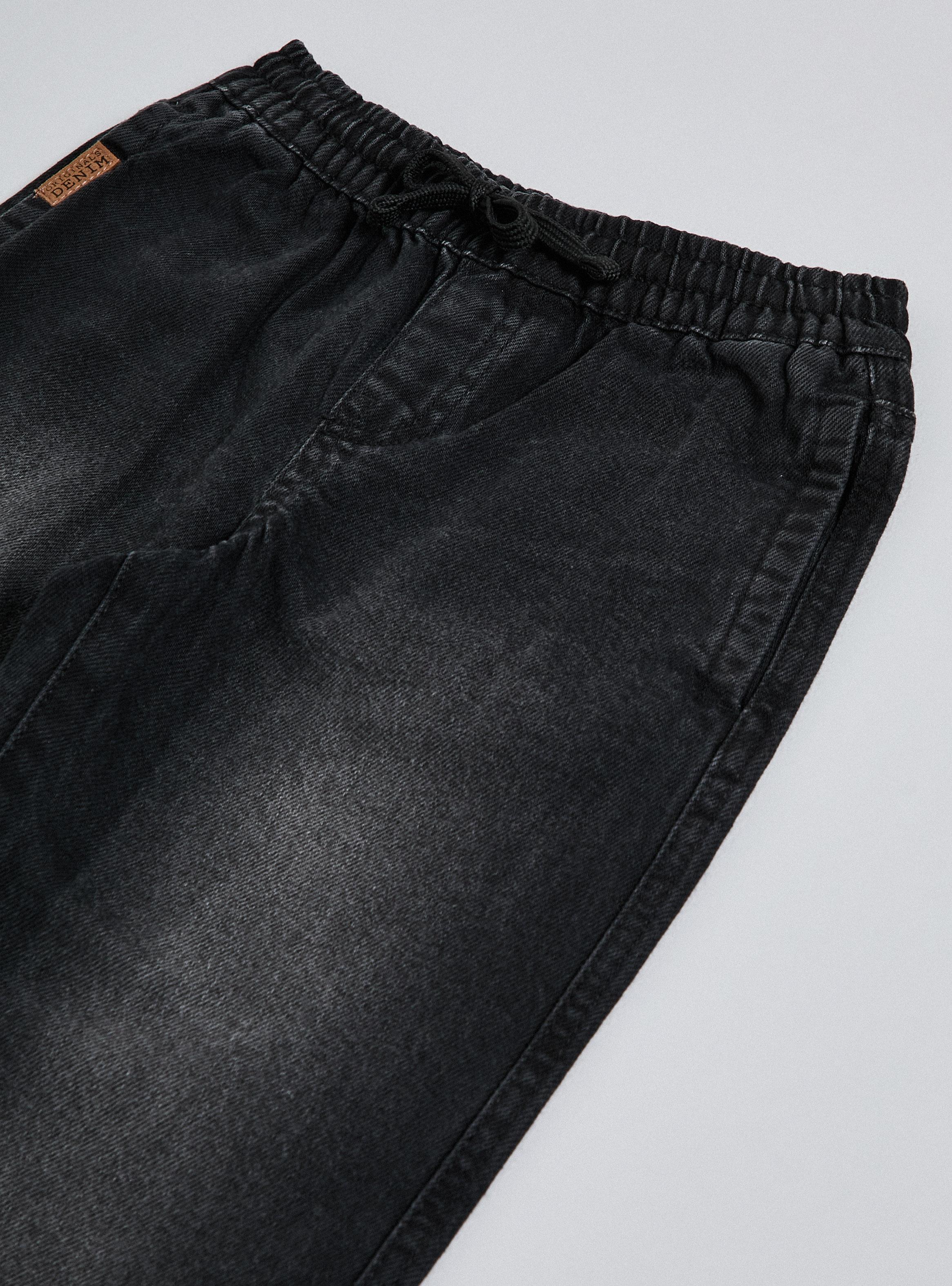 Jeans Denim con Cordón Cintura-3