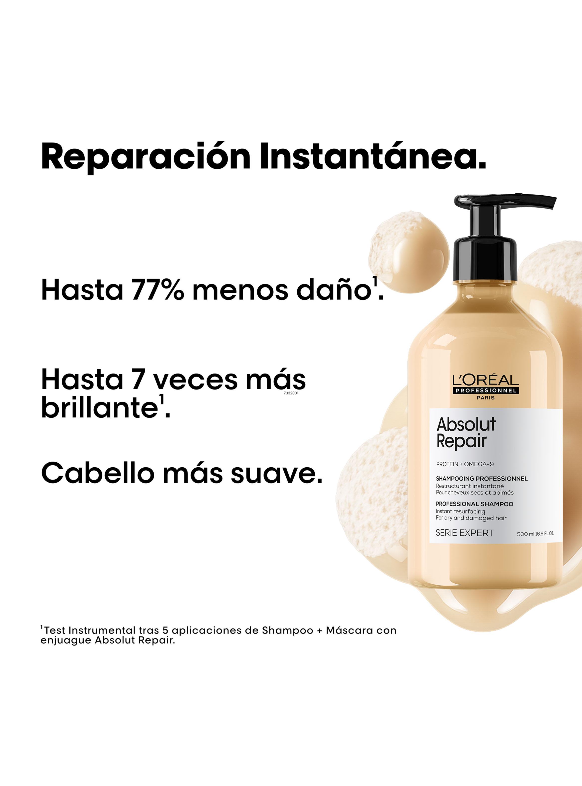 Dupla XL Reparación Profunda Cabello Dañado Shampoo 500 ml + Acondicionador 500ml Absolut Repair-2