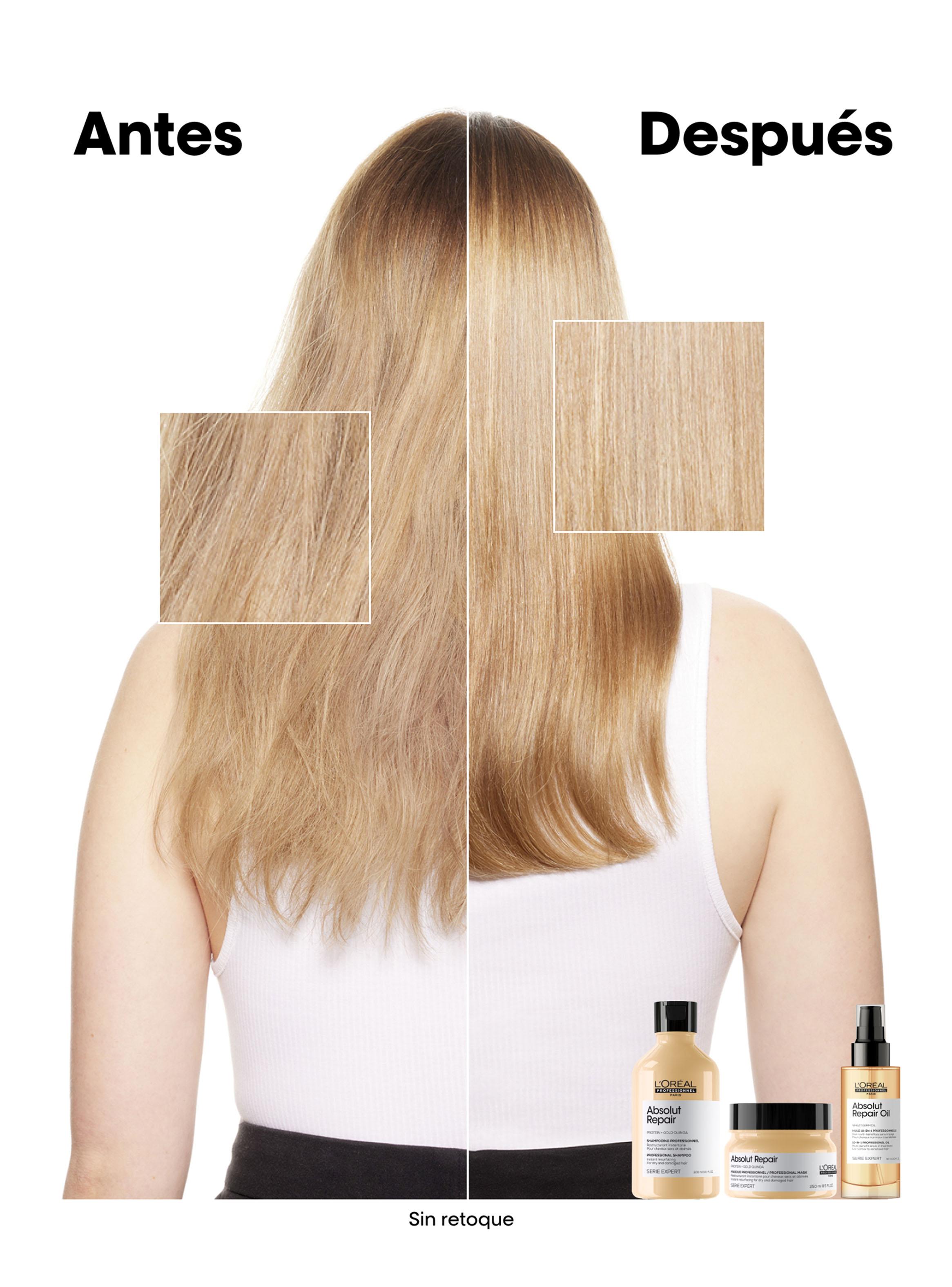 Dupla XL Reparación Profunda Cabello Dañado Shampoo 500 ml + Acondicionador 500ml Absolut Repair-3