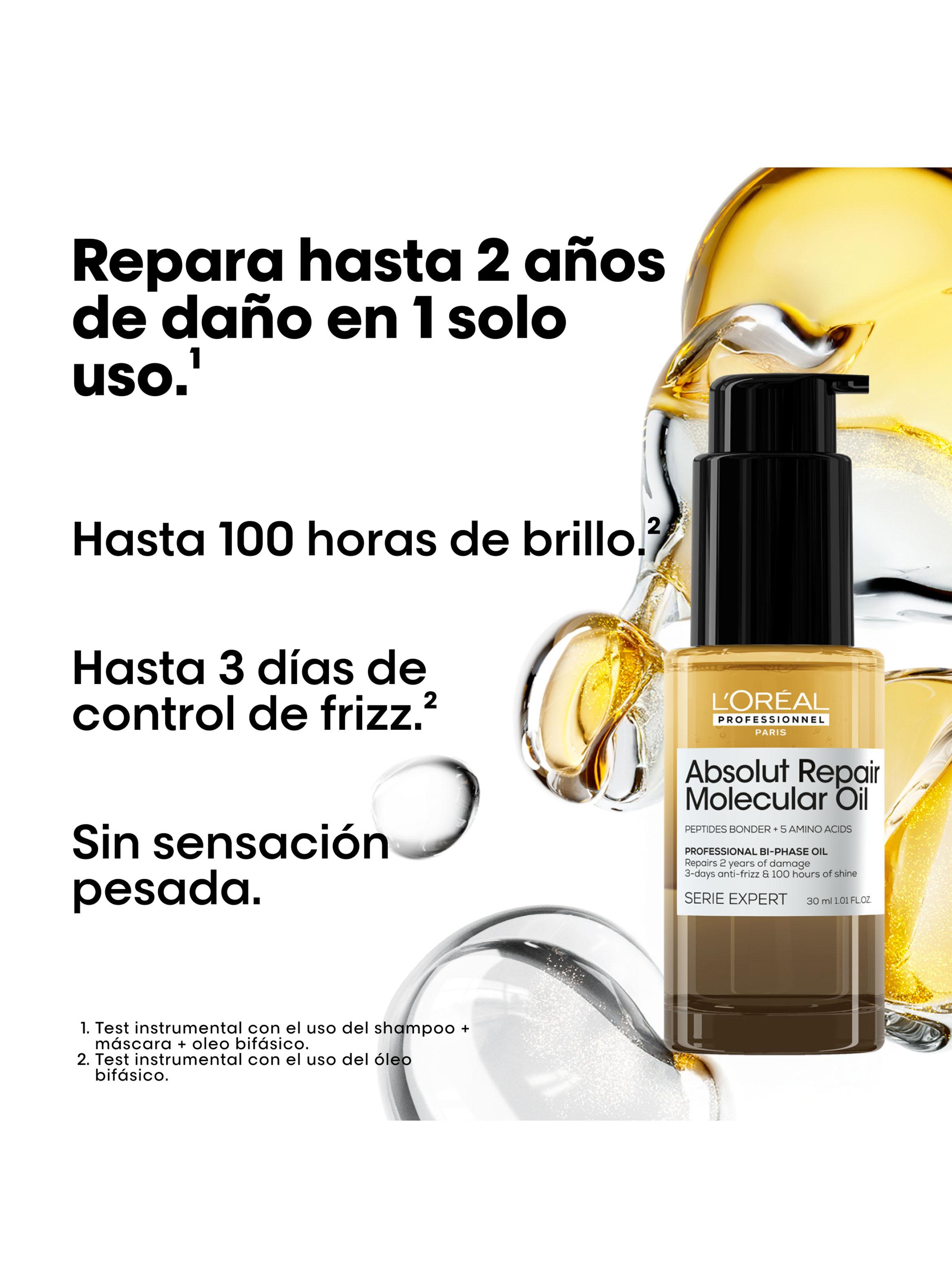 Set Profesional Reparación Profunda Shampoo + Máscara + Aceite Absolut Repair Molecular-3