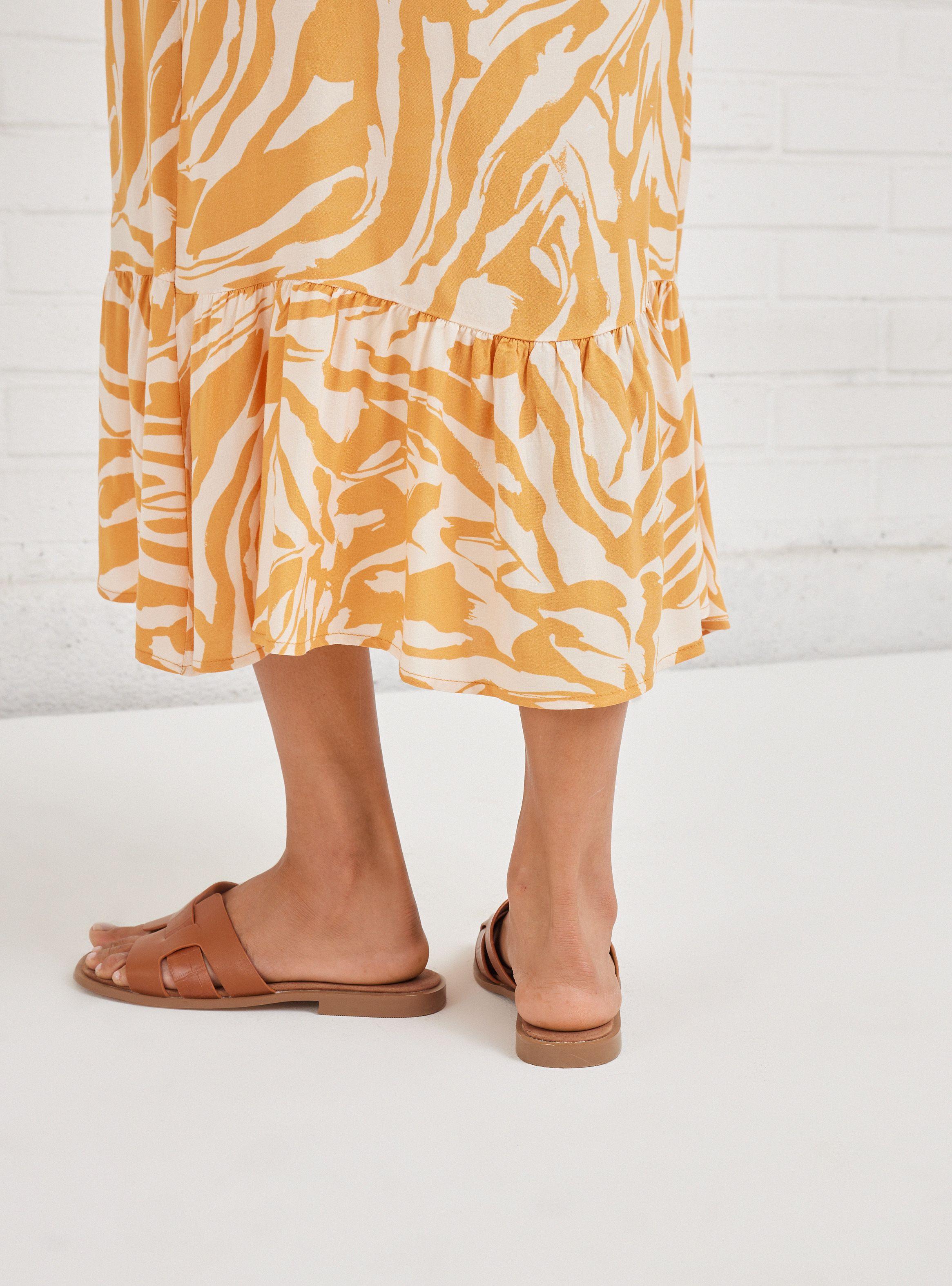 Vestido Largo con Vuelos en Mangas-4