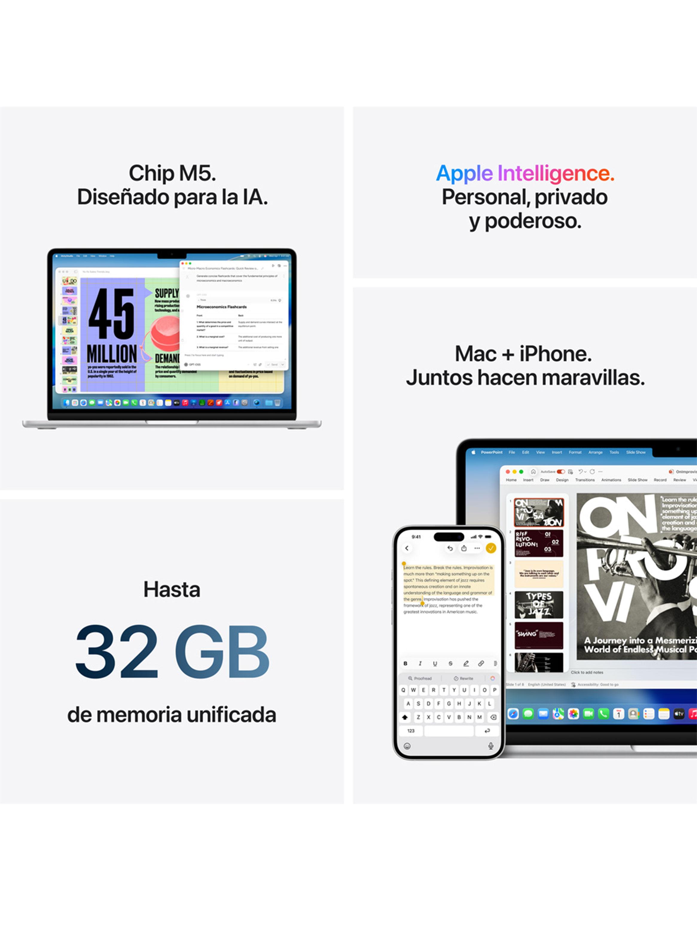 Macbook Air Chip M5 16GB RAM 512GB SSD 13'' Azul Cielo-5