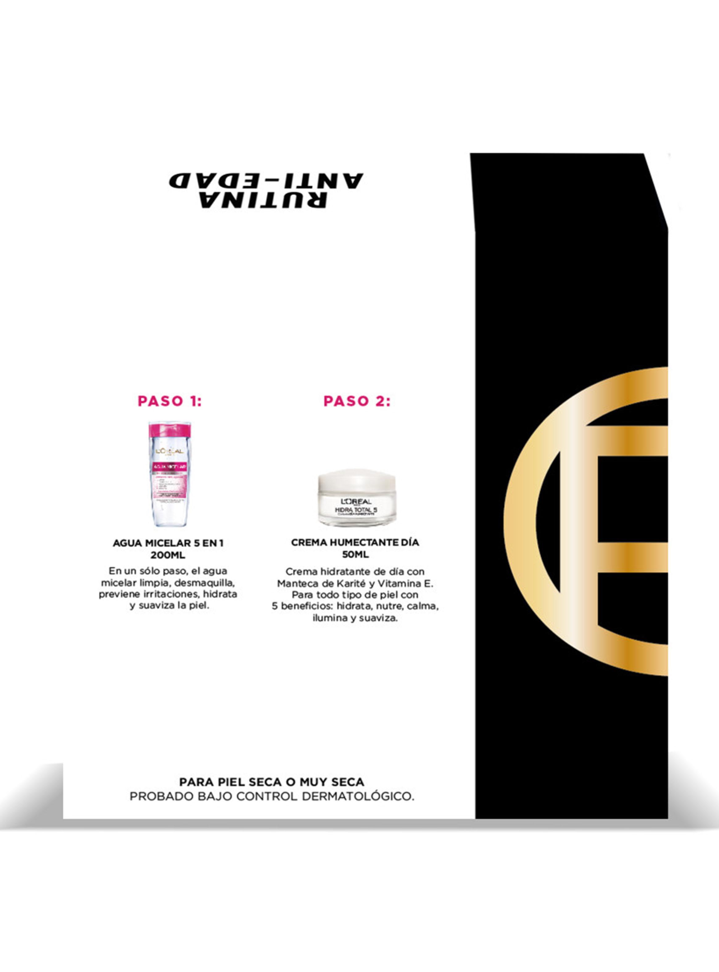 Set Dermo Expertise L'Oréal Paris Tratamiento Crema Ht5 Día + Agua Micelar 200 ml-2