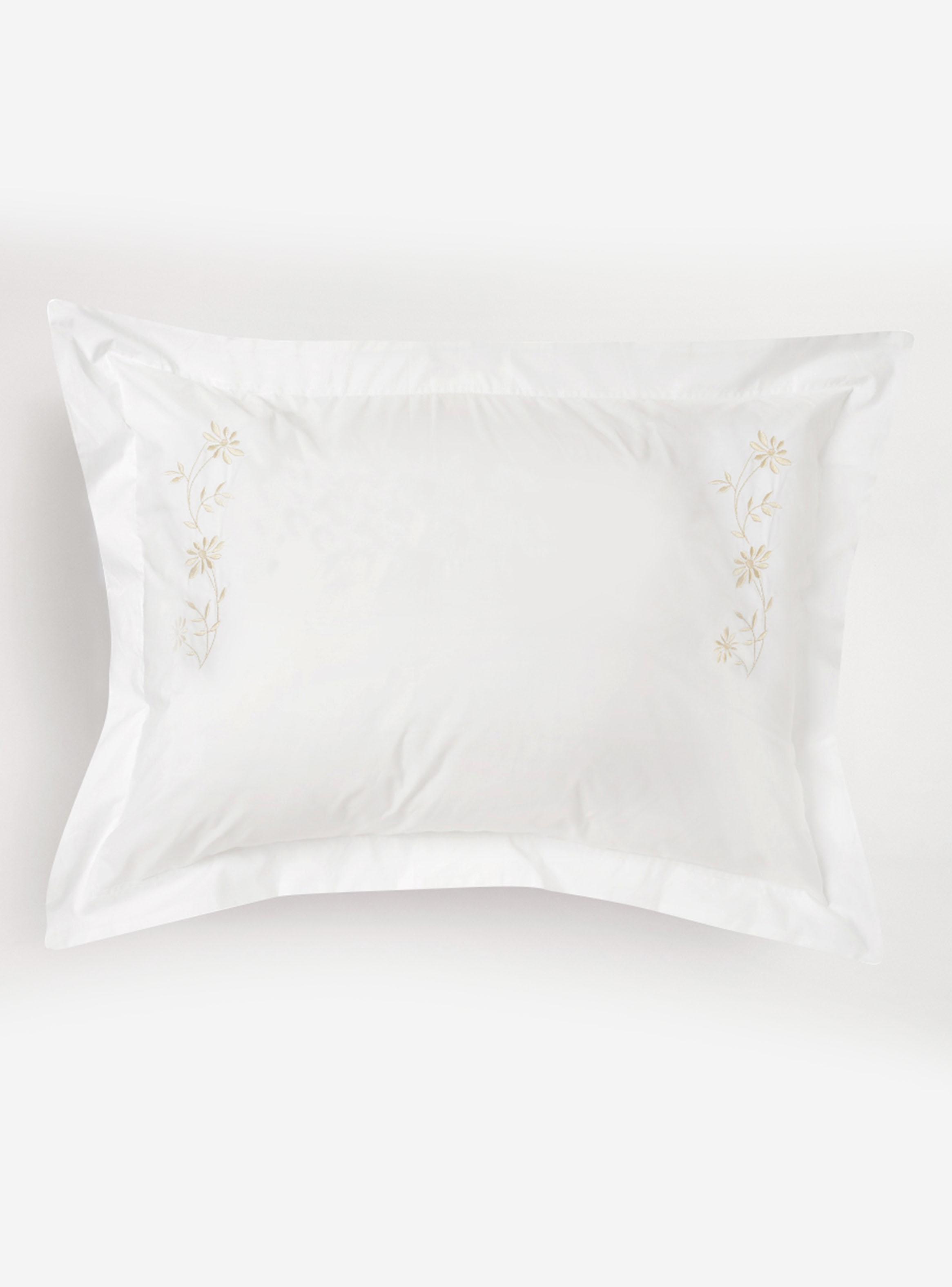 Set de Fundas Bordada Floral Marfil 220 Hilos 50x70cm-0