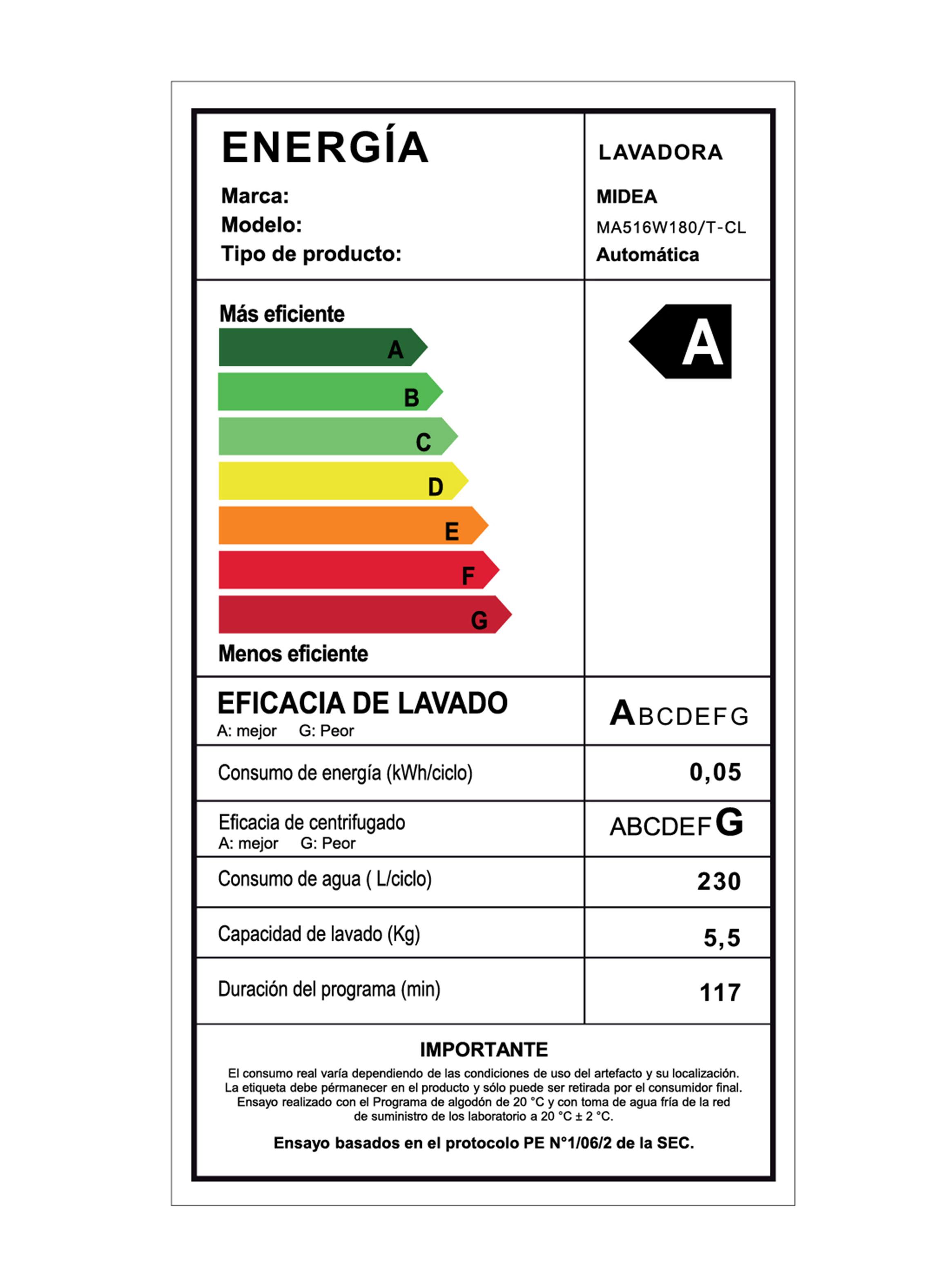 Lavadora Carga Superior 18 kg MA516-6
