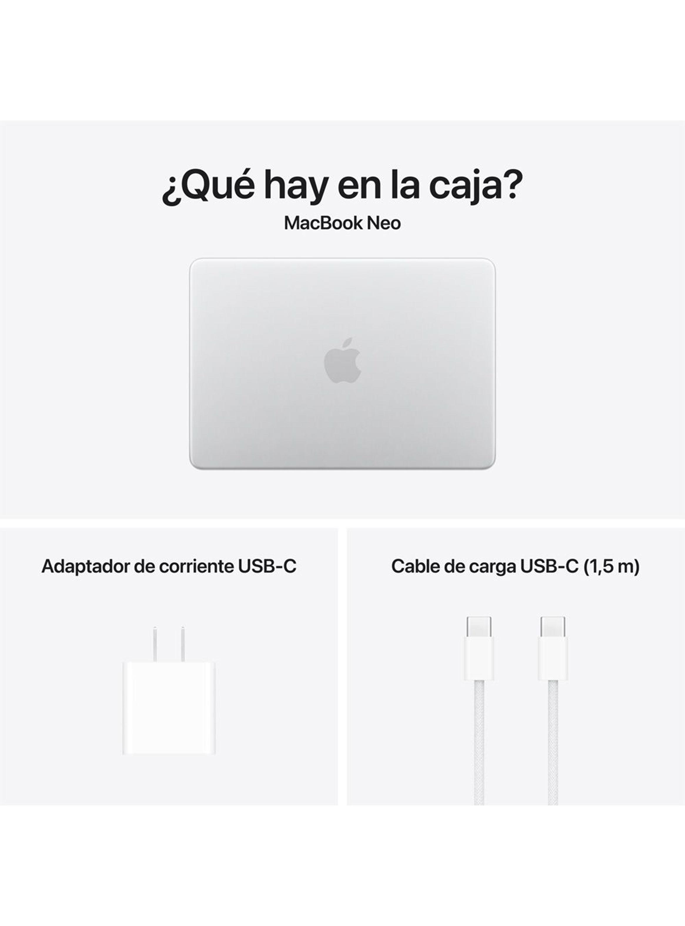 Apple Macbook Neo Chip A18 Pro 8GB RAM 256GB SSD 13'' Plata-2