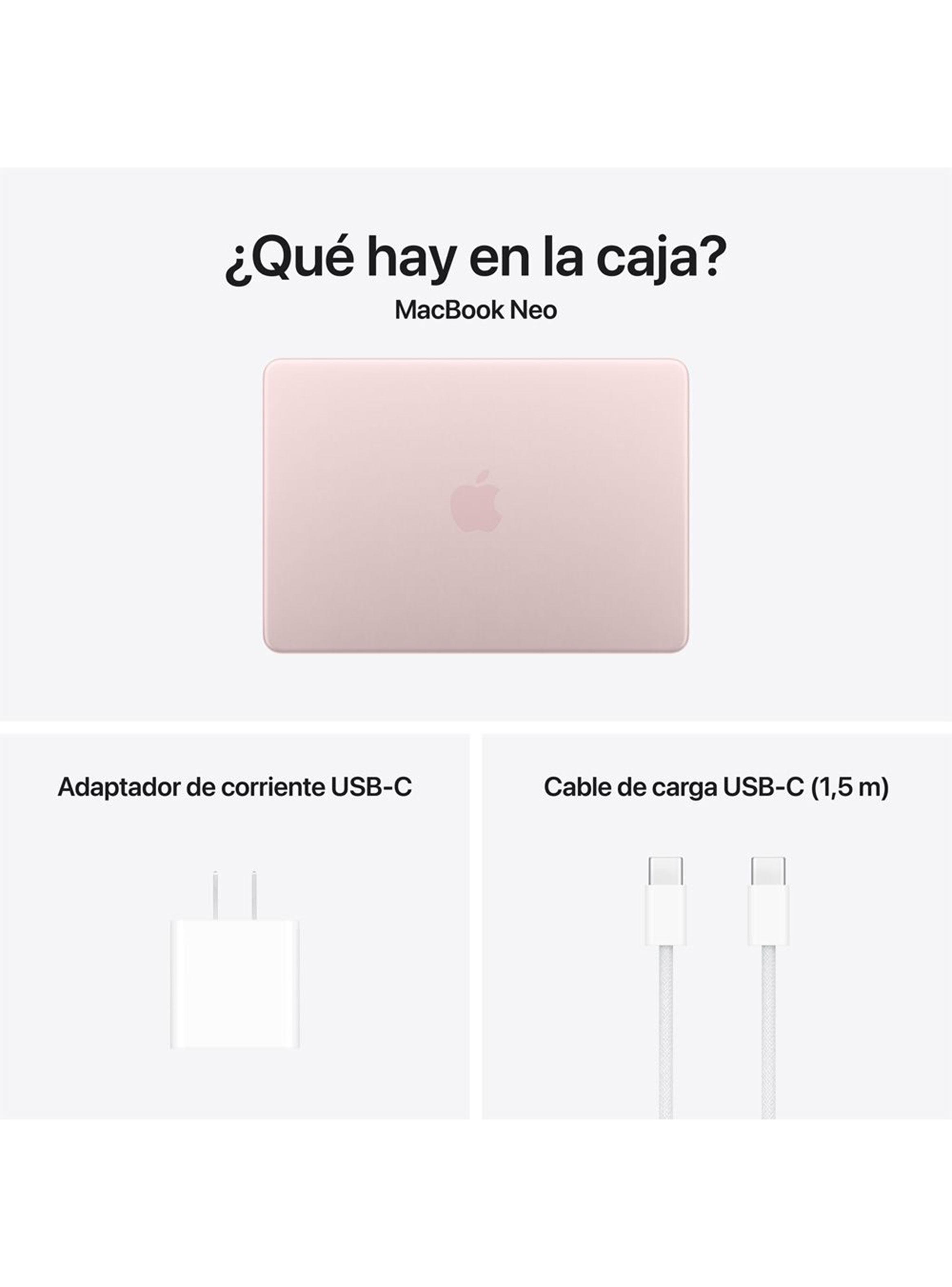 Apple Macbook Neo Chip A18 Pro 8GB RAM 256GB SSD 13'' Rosa Rubor-2