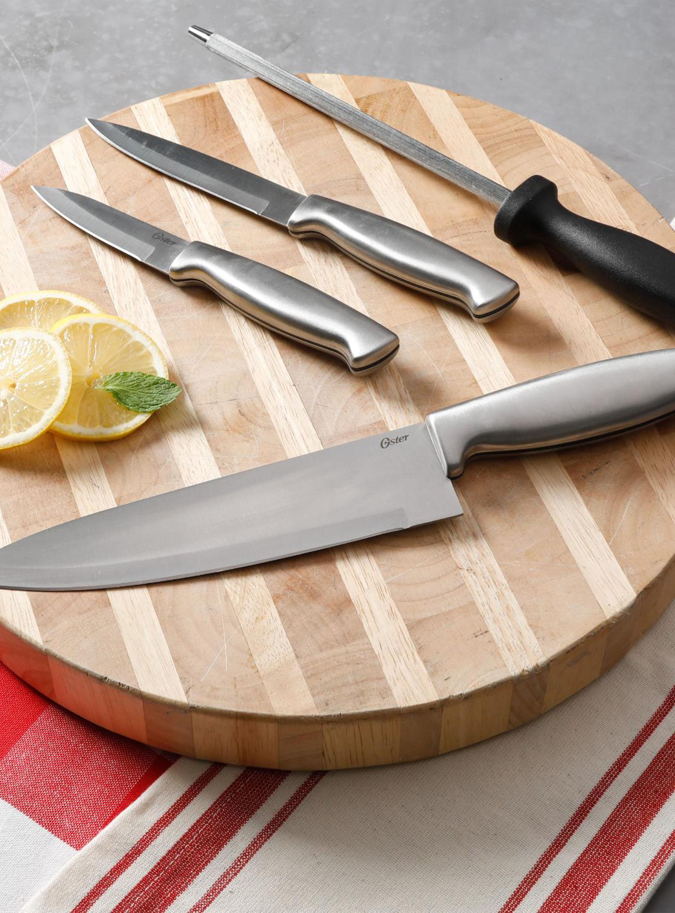 Set de Cuchillos Acero Inox y Afilador Badlwyn 4 Piezas-3