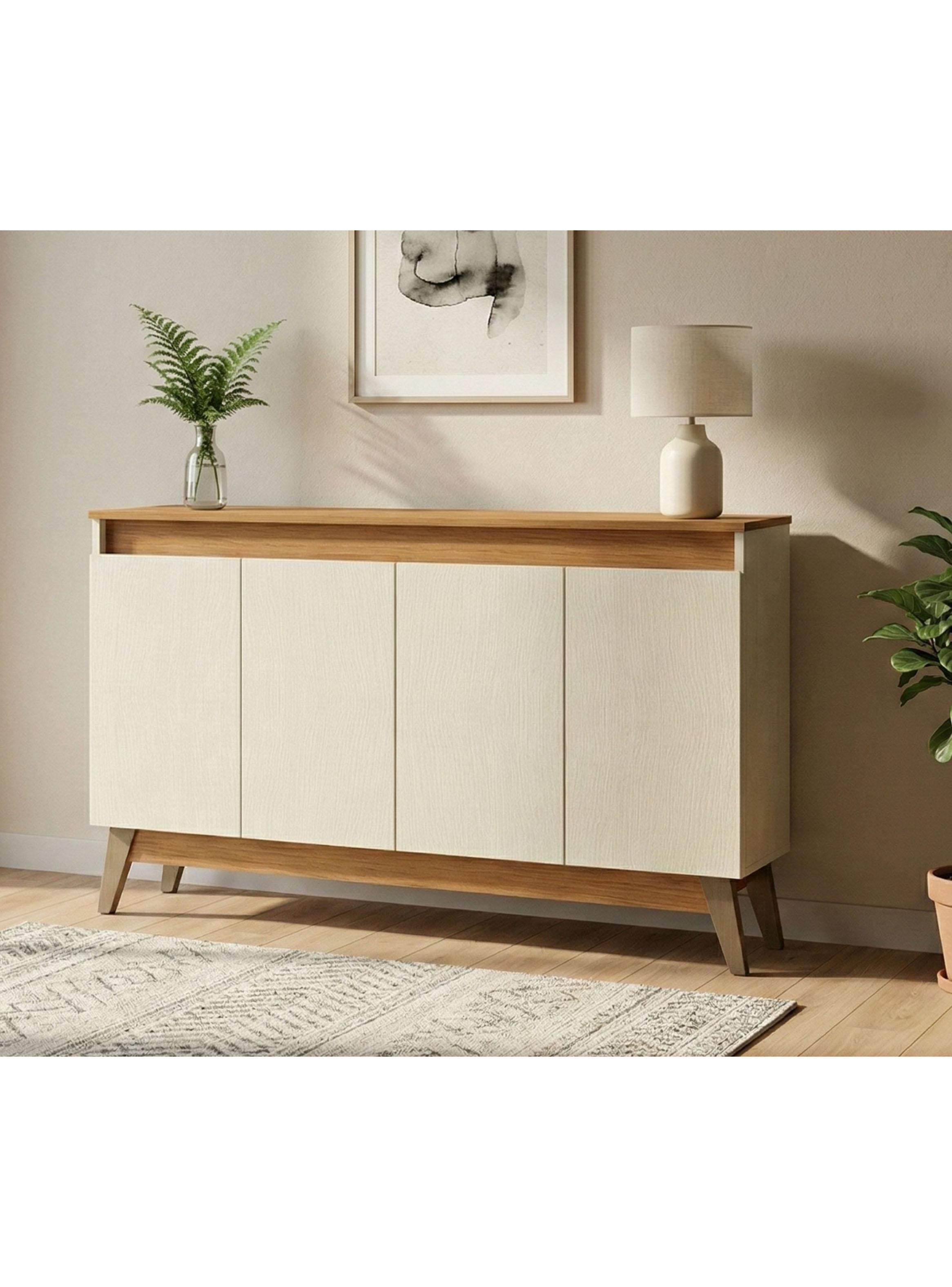 Buffet Trento 4 Puertas Roble Beige-4