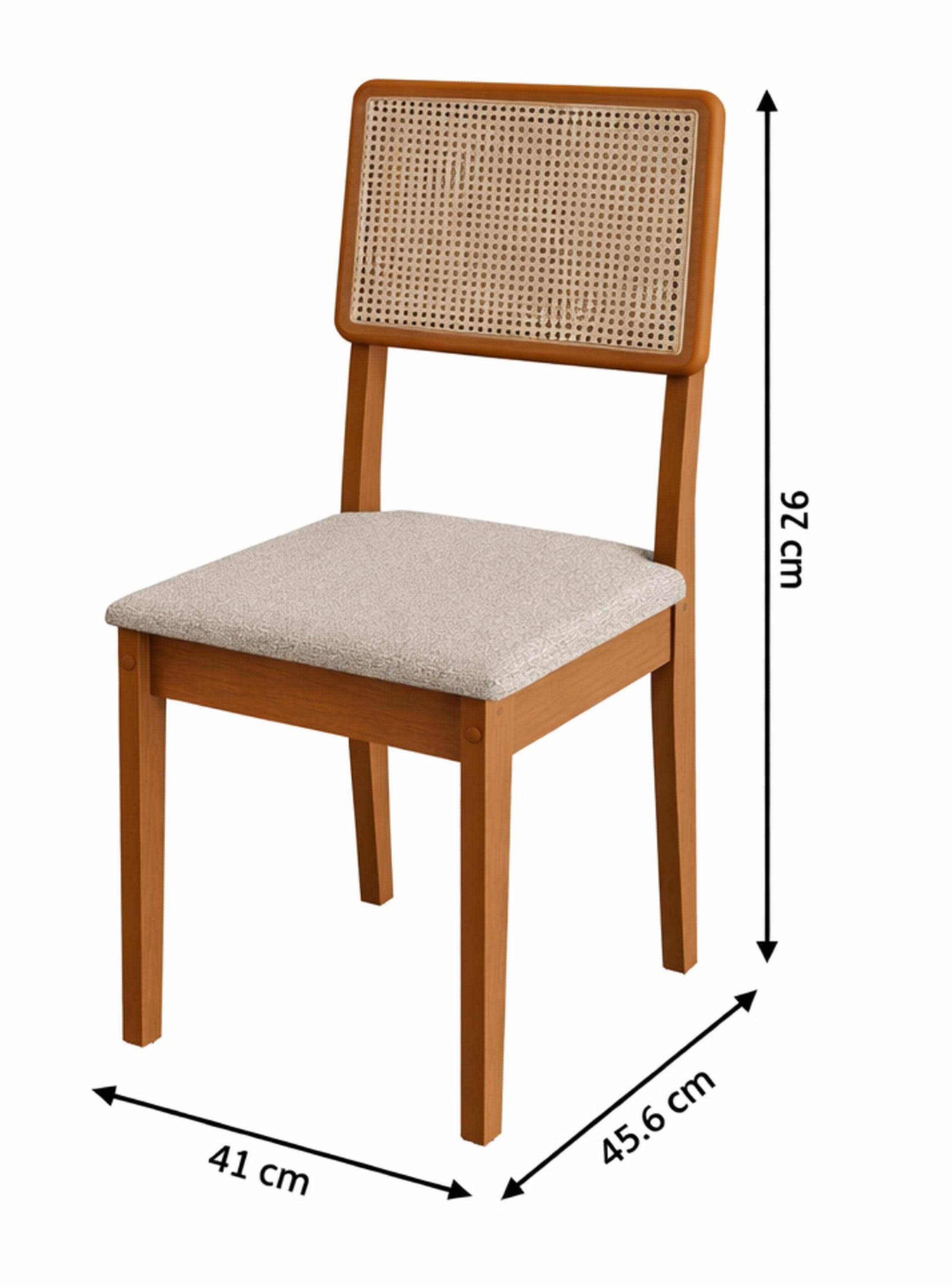 Juego de Comedor Dubai 6 Sillas + Mesa Rectangular Blanco Natural-2