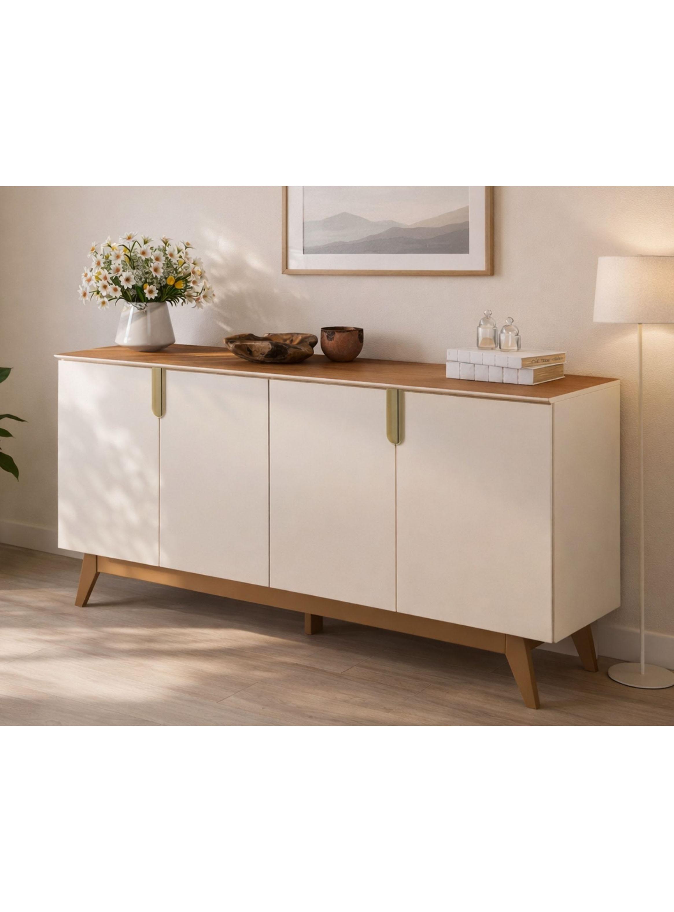 Buffet Recife 4 Puertas Beige Nogal-5