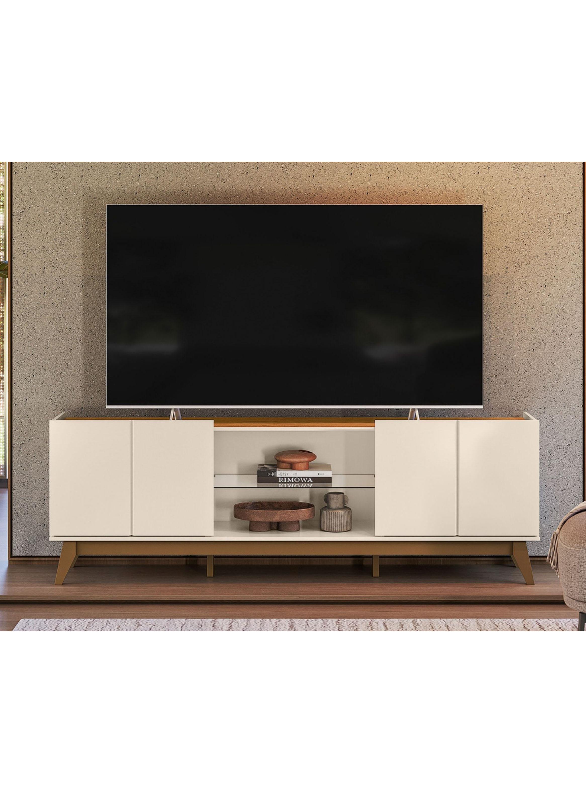 Rack TV  Guaruja Beige/Nogal para TV hasta 75''-3