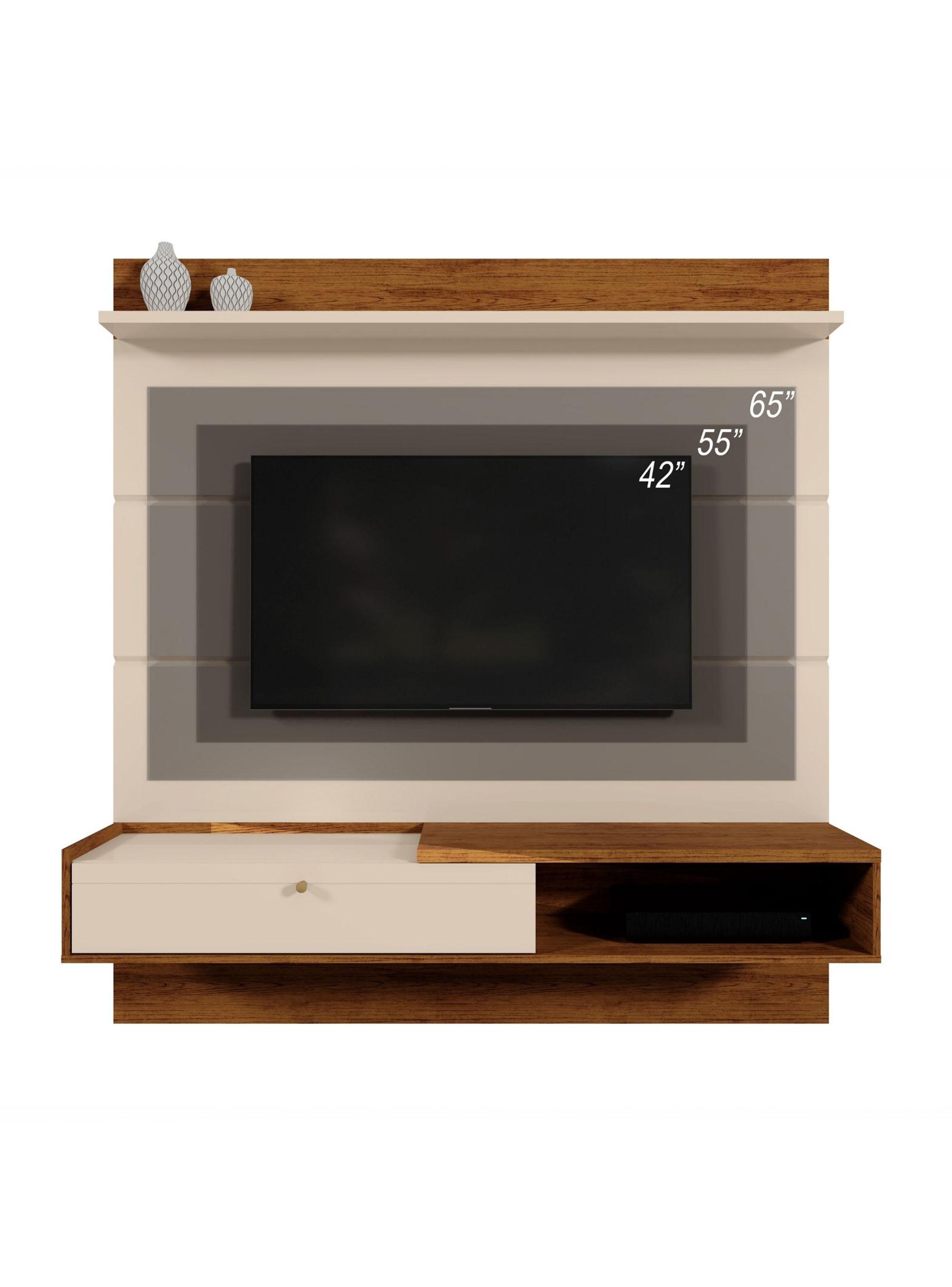 Panel Tv Triunfo Beige/Nogal para TV hasta 65''-0