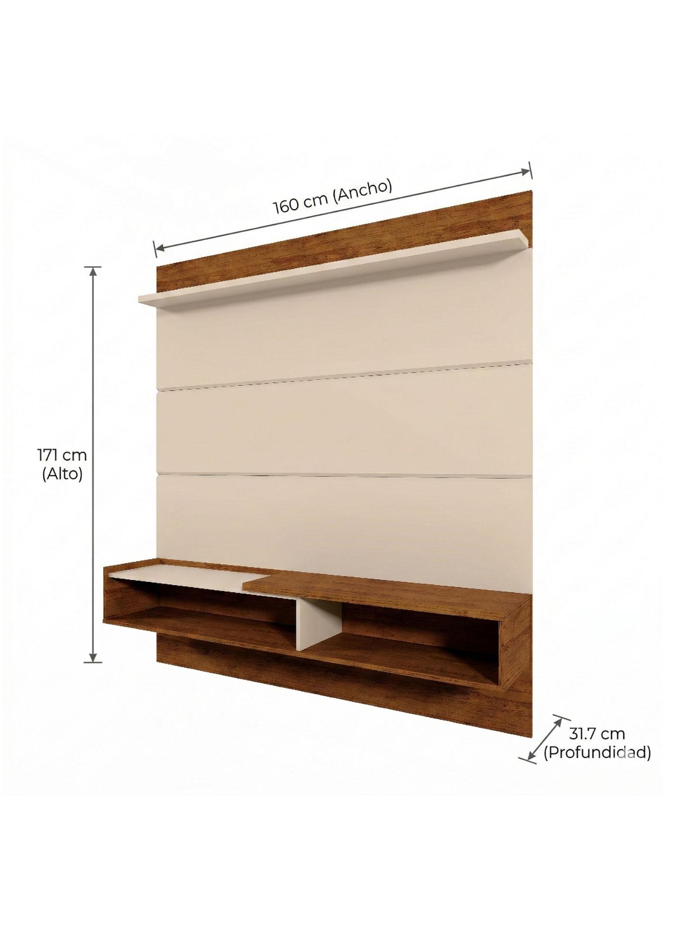 Panel Tv Triunfo Beige/Nogal para TV hasta 65''-1
