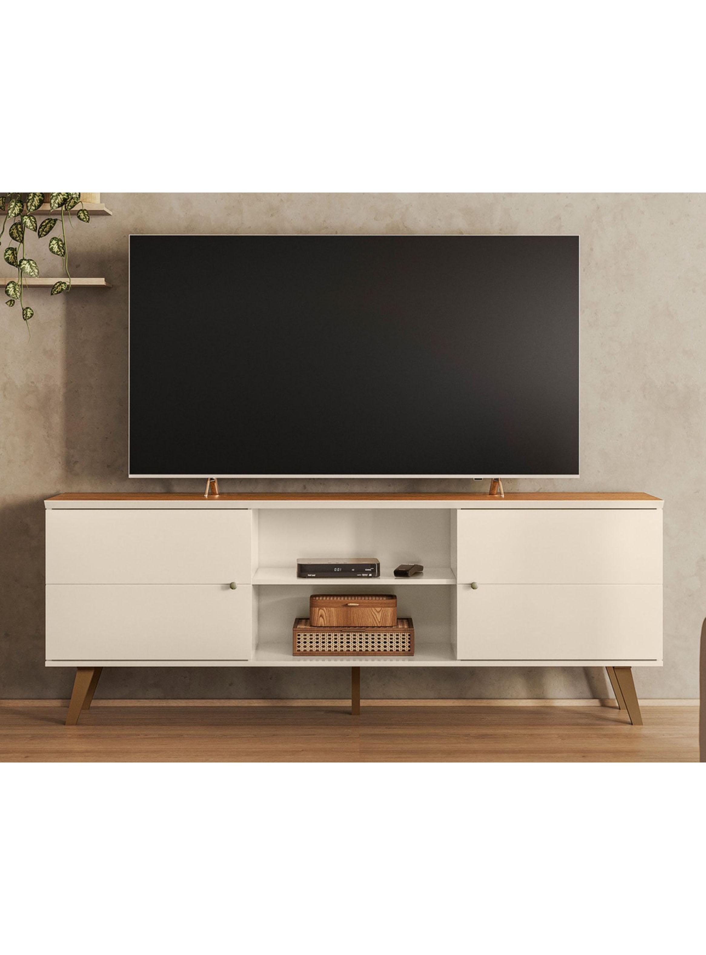Rack TV  Aracaju Beige/Nogal para TV hasta 75''-4