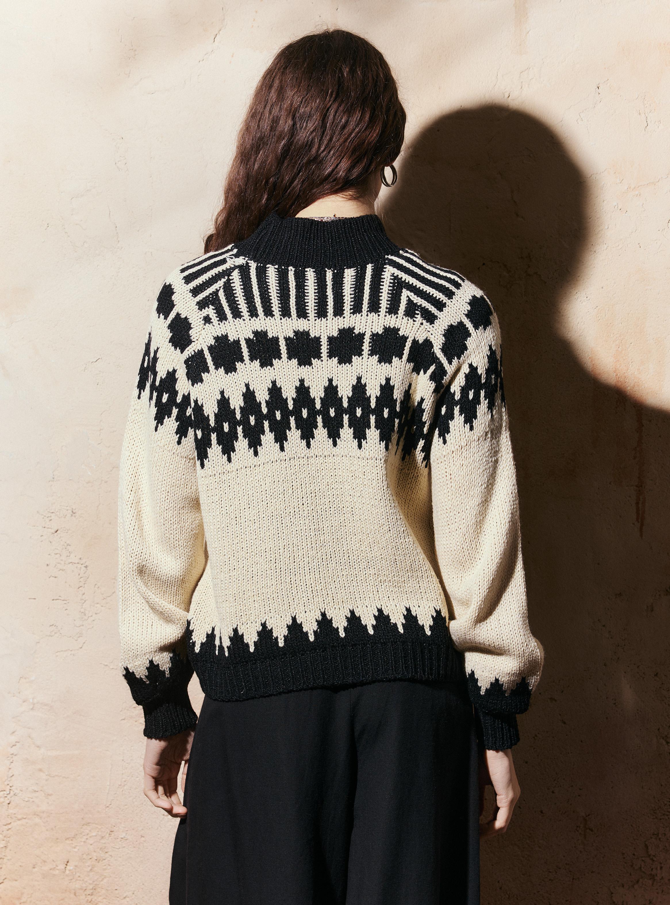 Sweater Punto de Estilo Nórdico en Crud-1