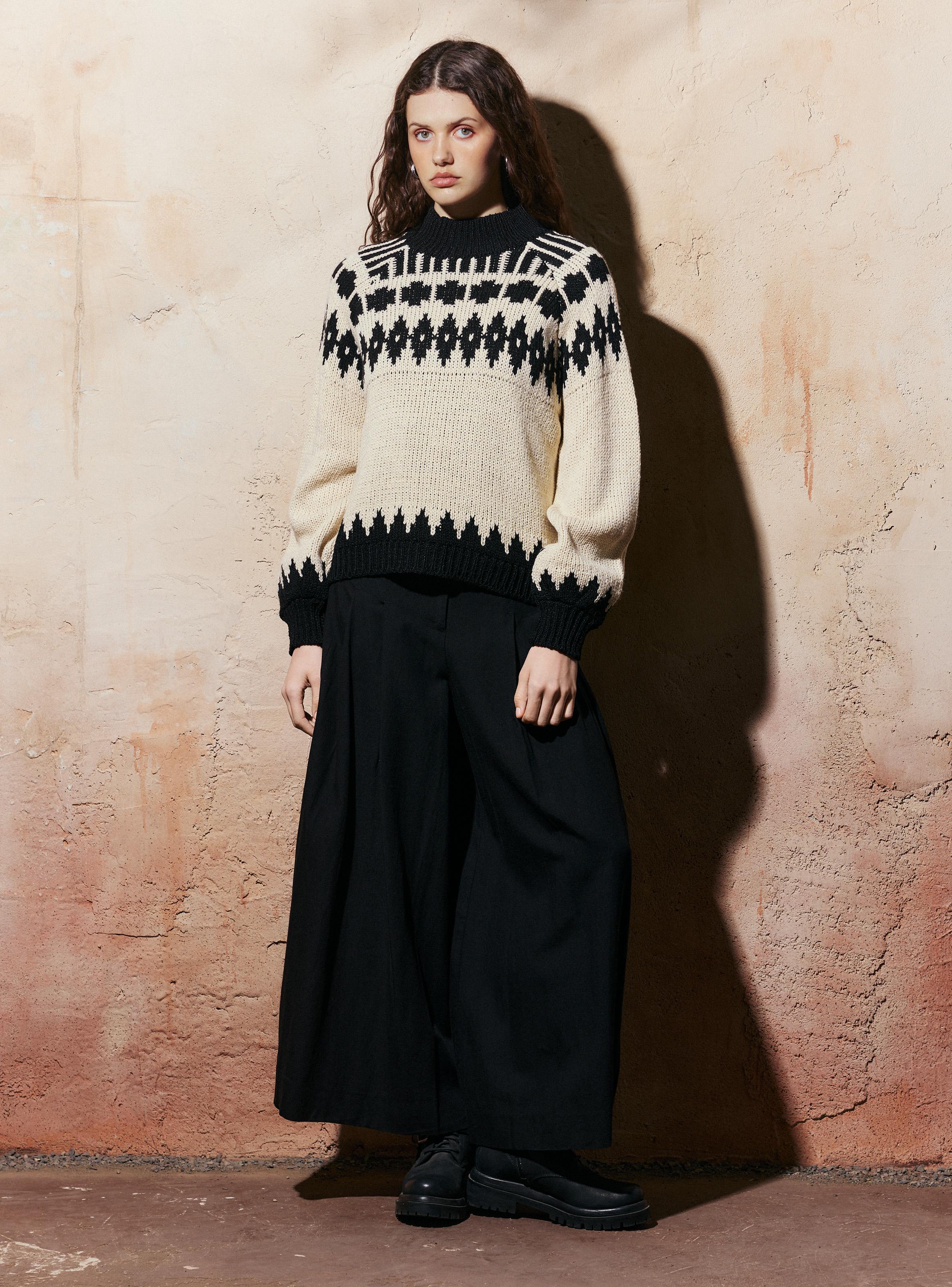 Sweater Punto de Estilo Nórdico en Crud-4