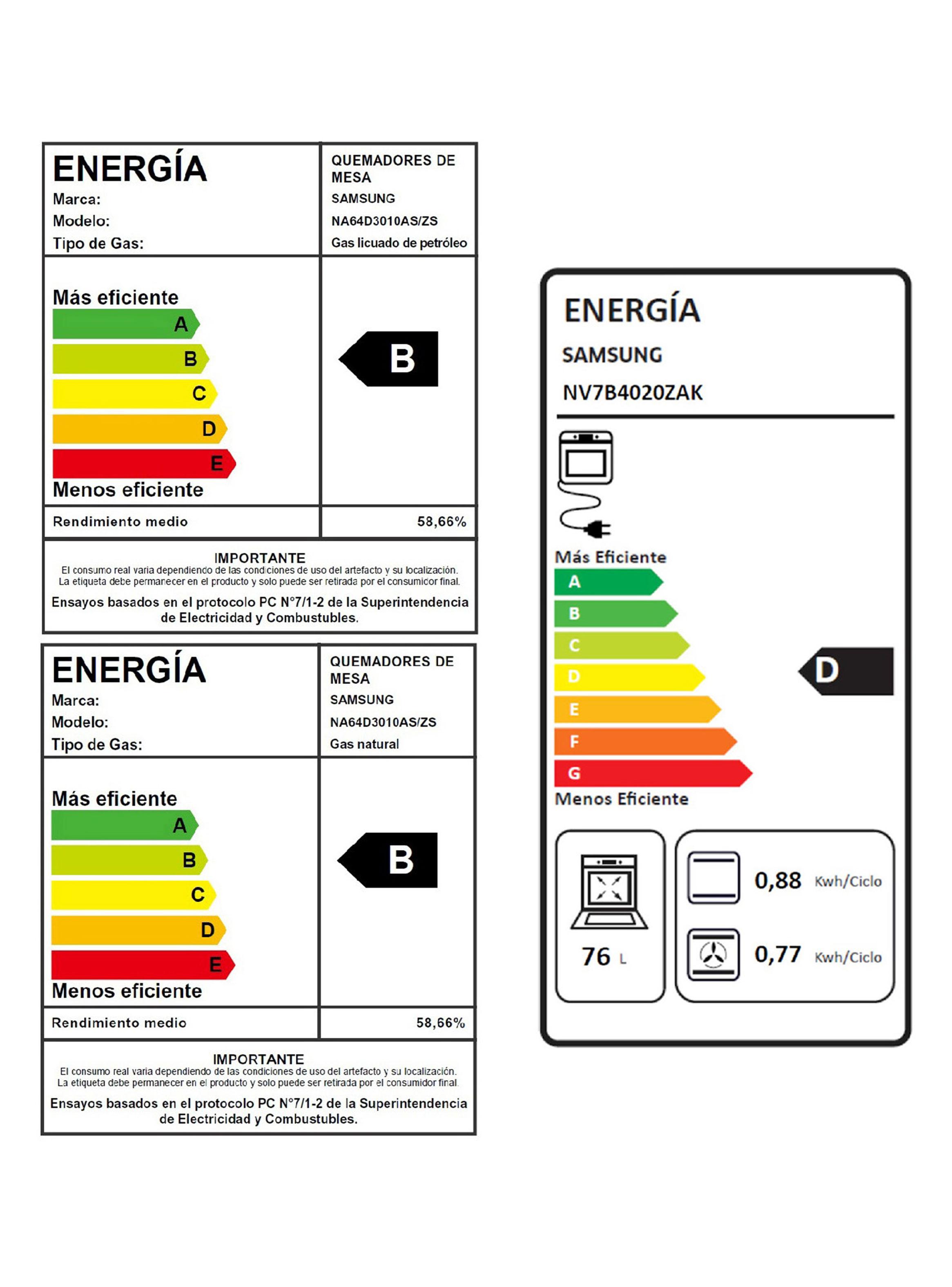 Kit Empotrable Campana 60 cm + Encimera a Gas 4 Quemadores + Horno Eléctrico 76 Litros con Wi-Fi-5