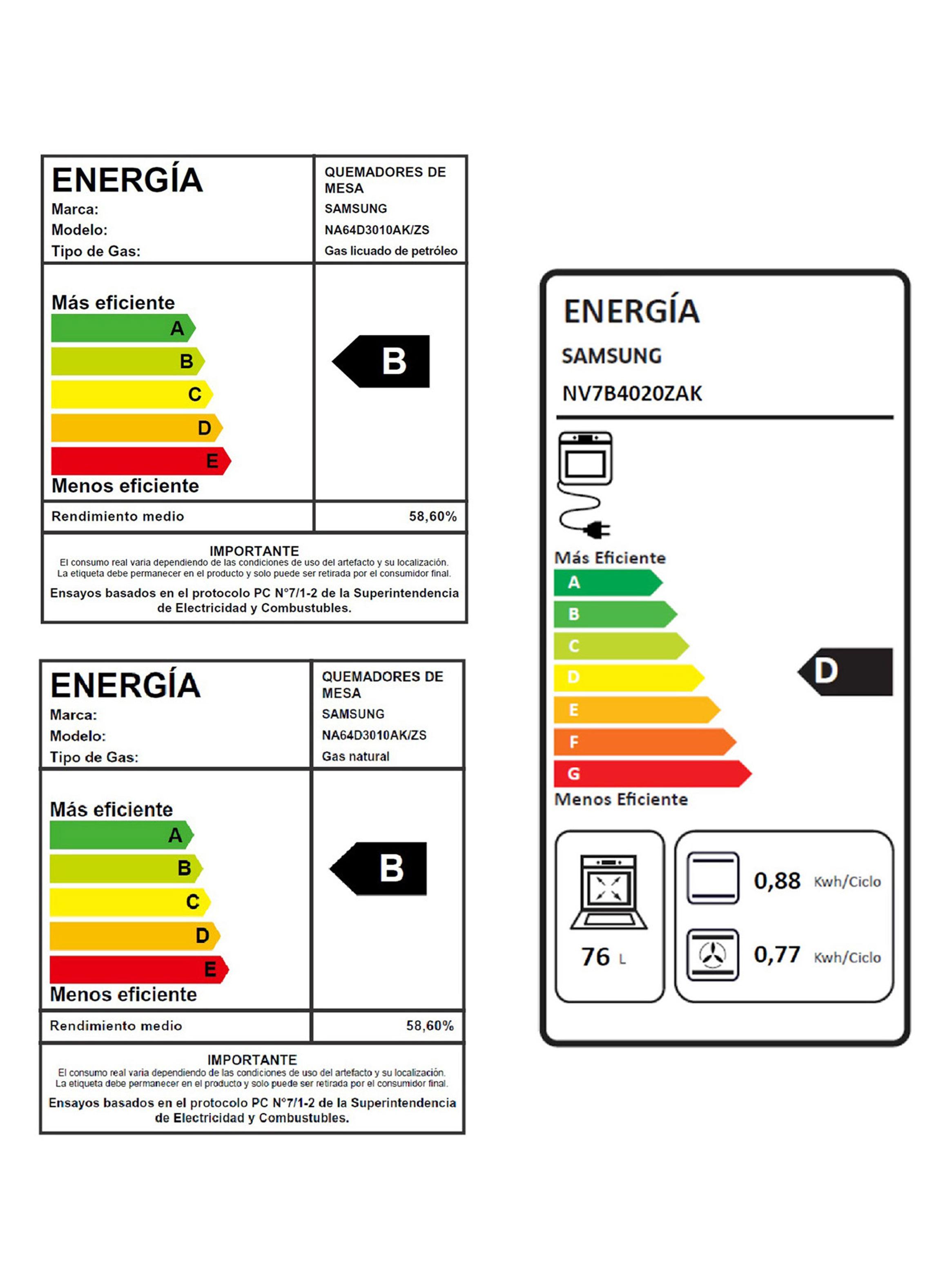 Kit Empotrable Campana 60 cm + Encimera a Gas 4 Quemadores + Horno Eléctrico 76 Litros con Wi-Fi-5