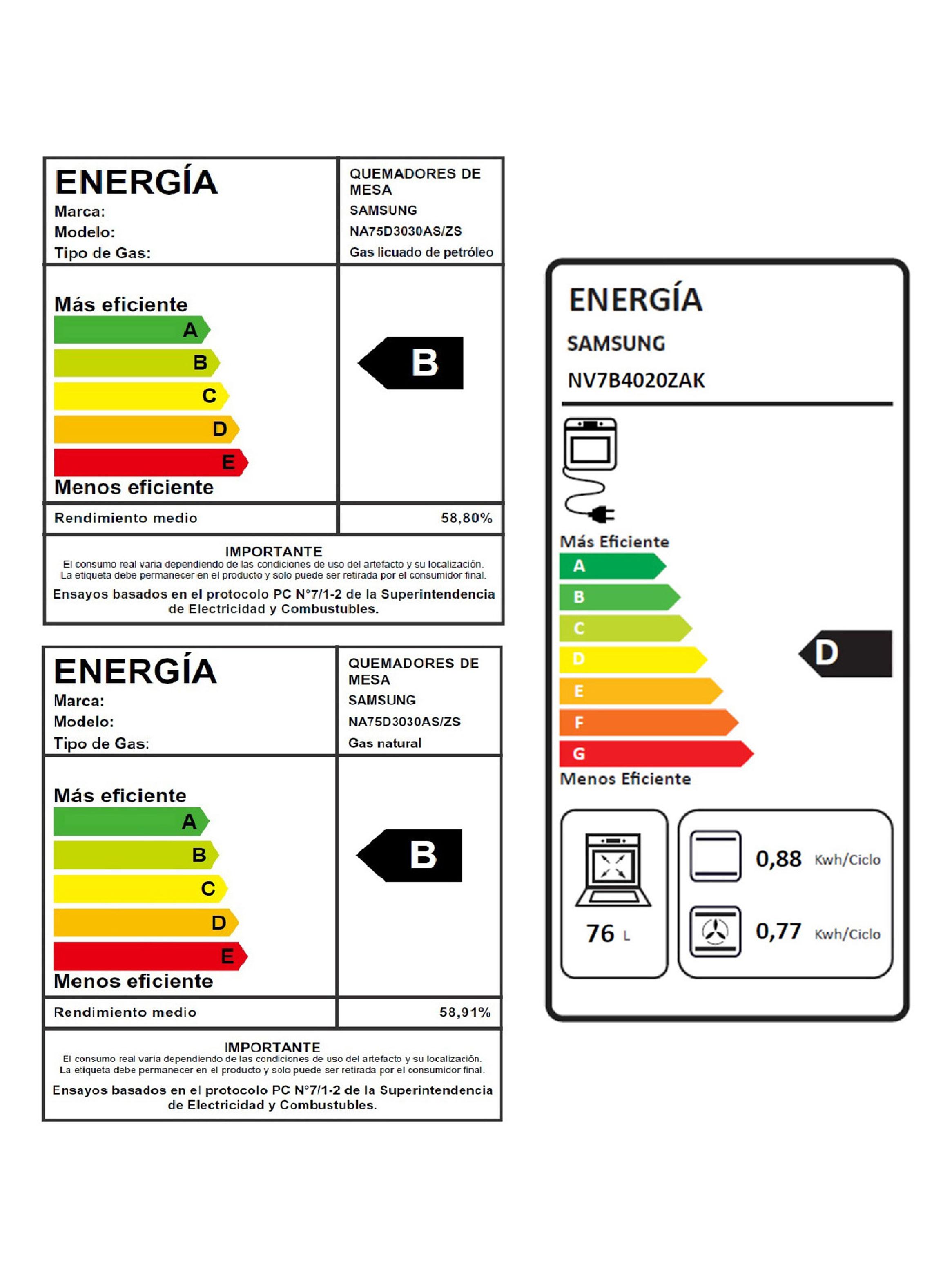 Kit Empotrable Campana 90 cm + Encimera a Gas 5 Quemadores + Horno Eléctrico 76 Litros con Wi-Fi-5