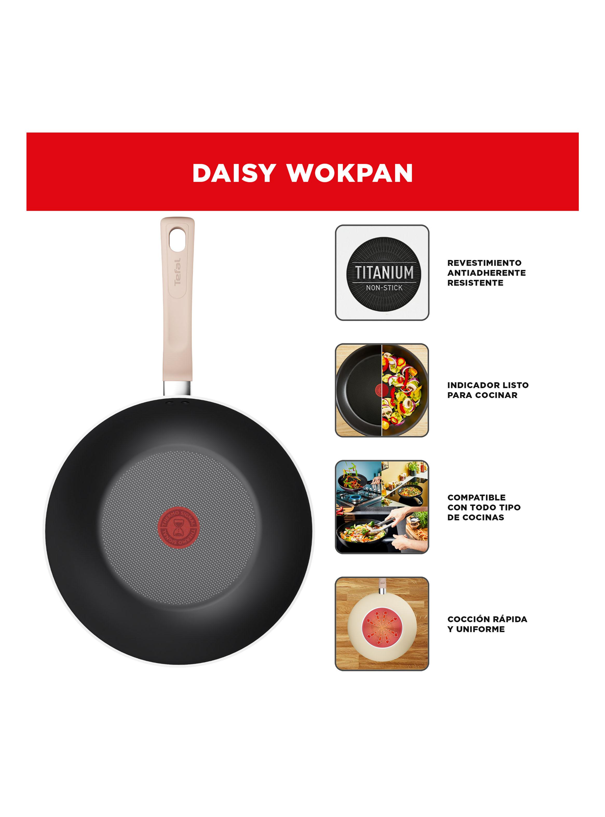 Wok Daisy Vanilla 28 cm-1