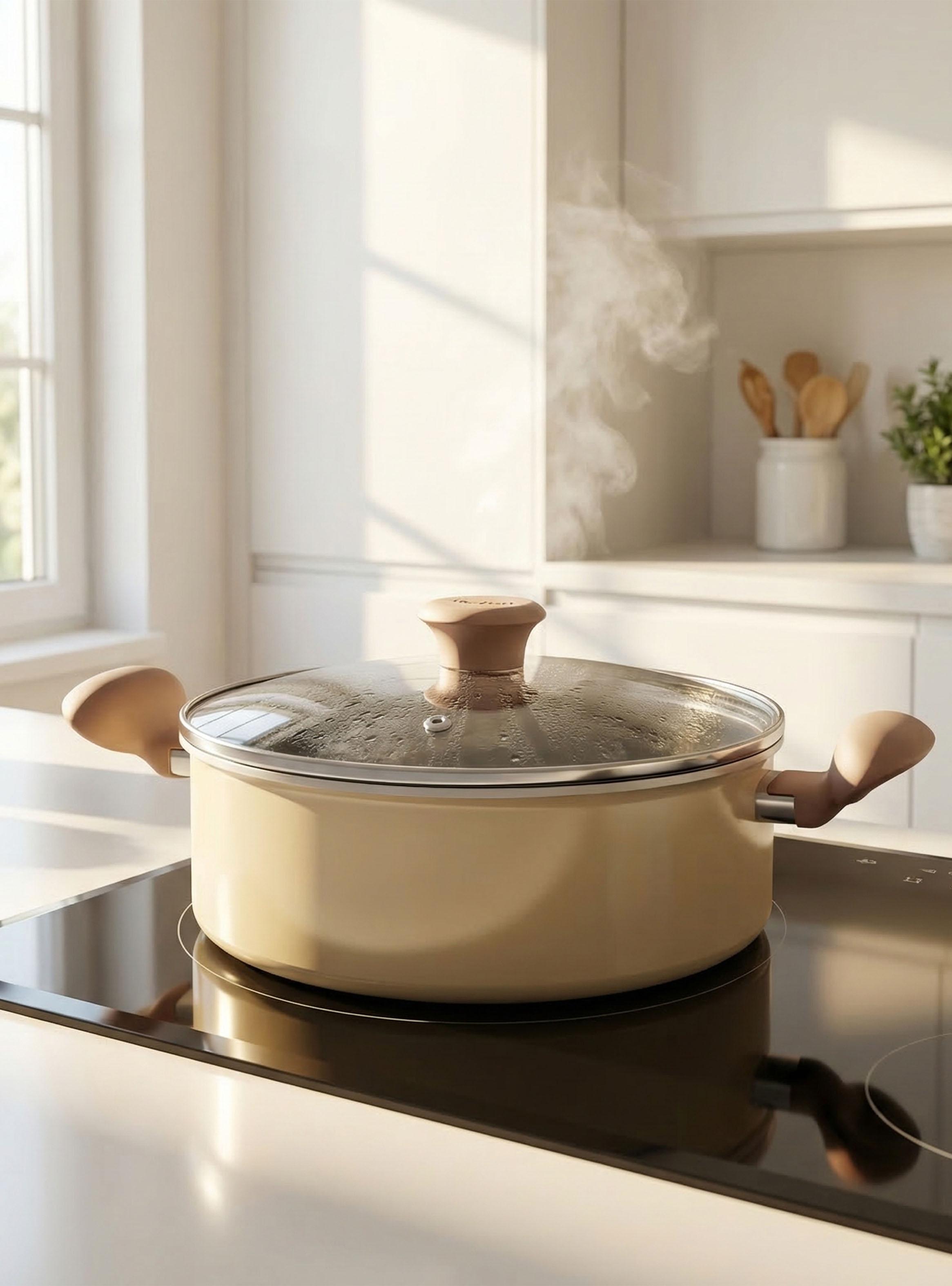 Guisera con Tapa Daisy Vanilla 24 cm-2