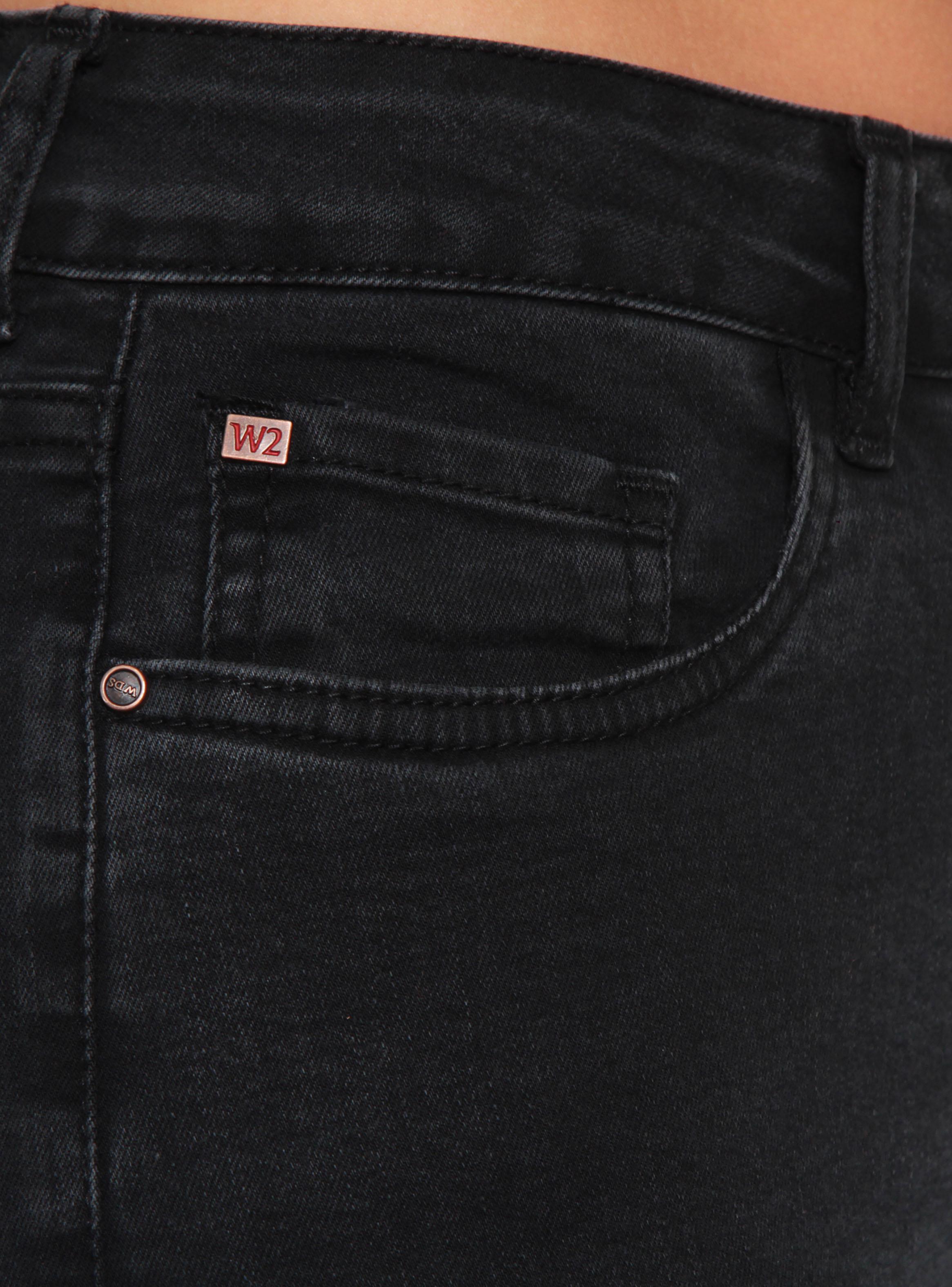 Jeans Tiro Alto Botón Pierna Recta-2