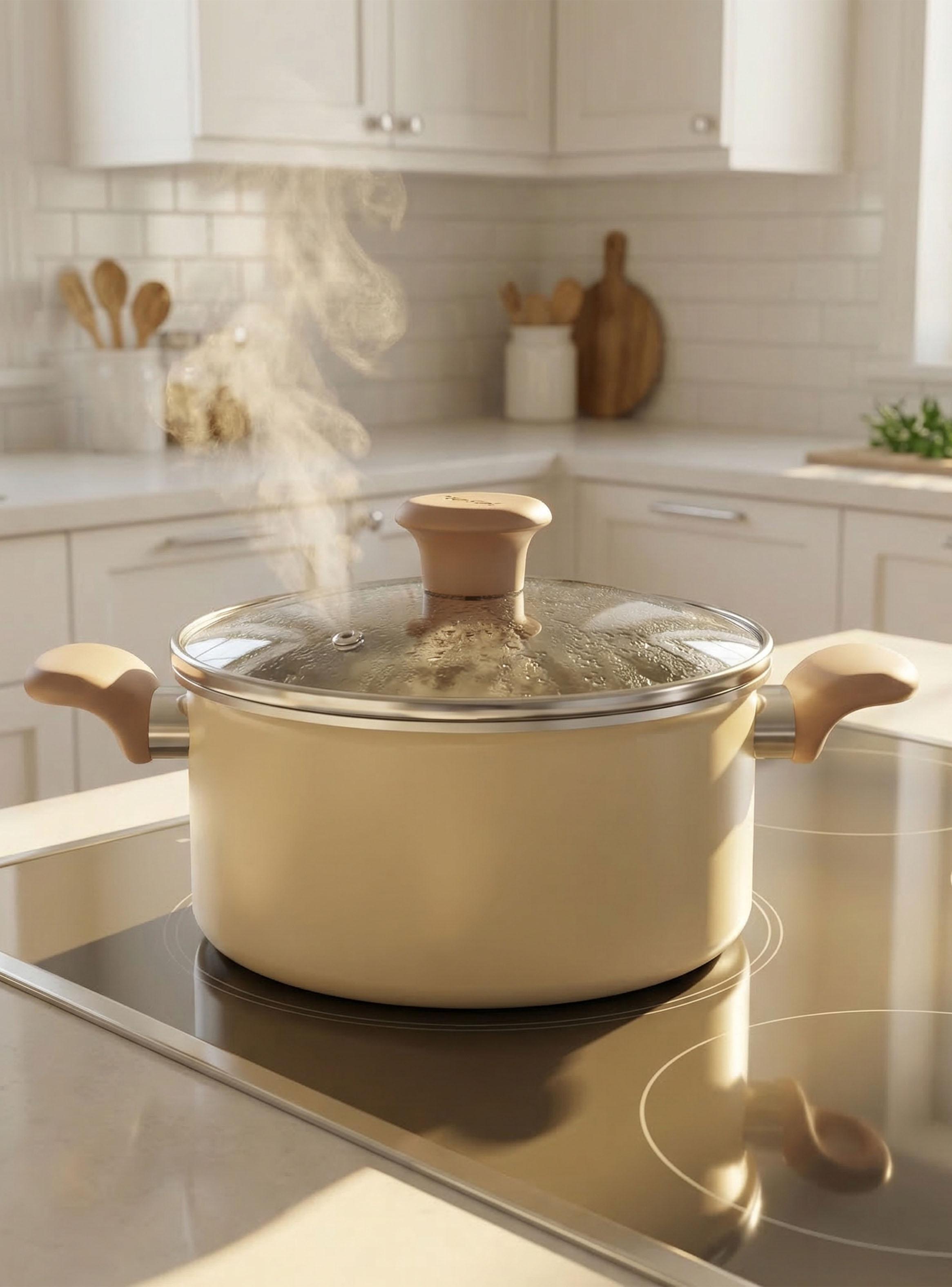 Olla con Tapa Daisy Vanilla 20 cm-2