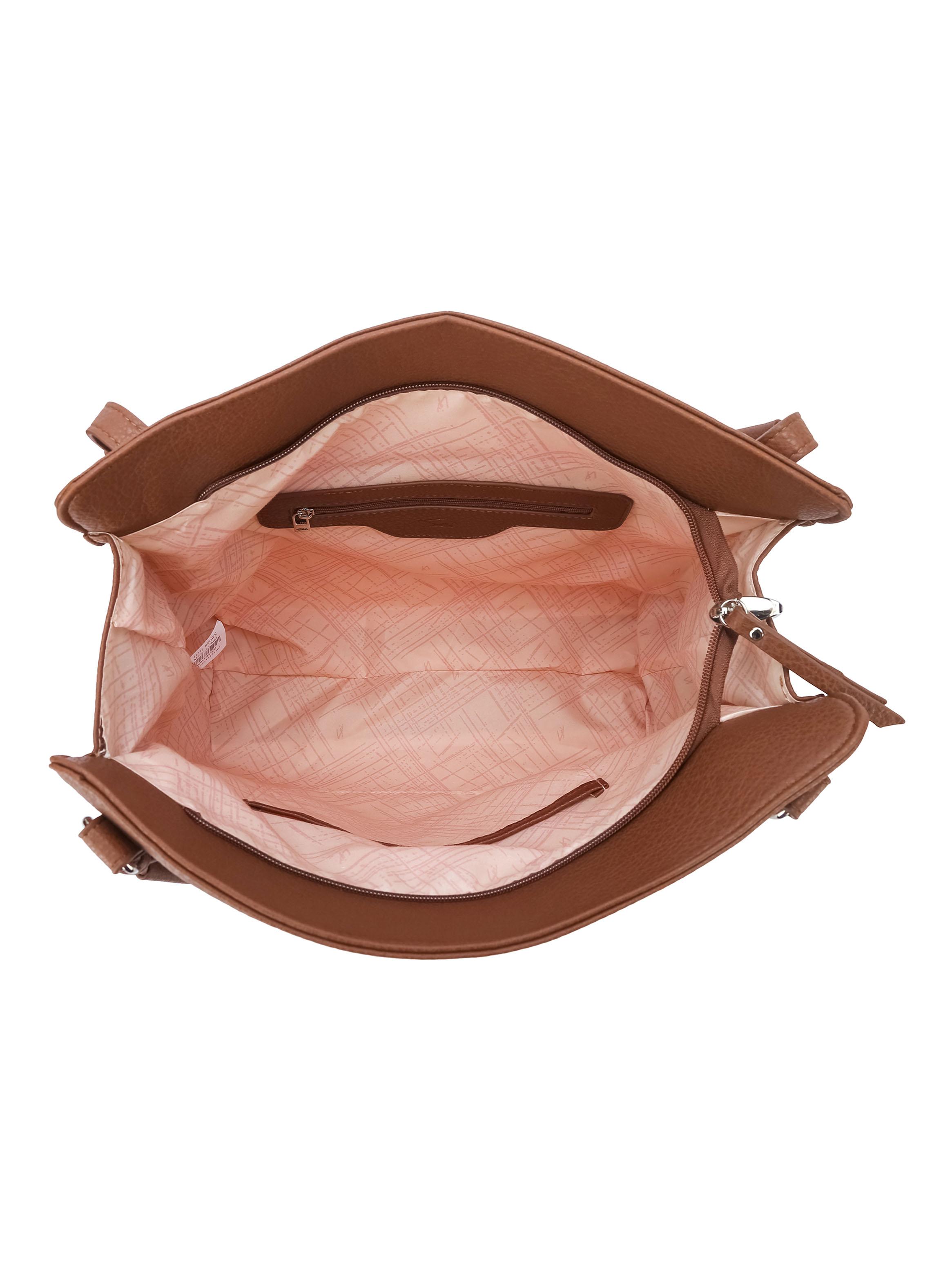 Cartera Tipo Bolso Corte Recto Verona Café-3