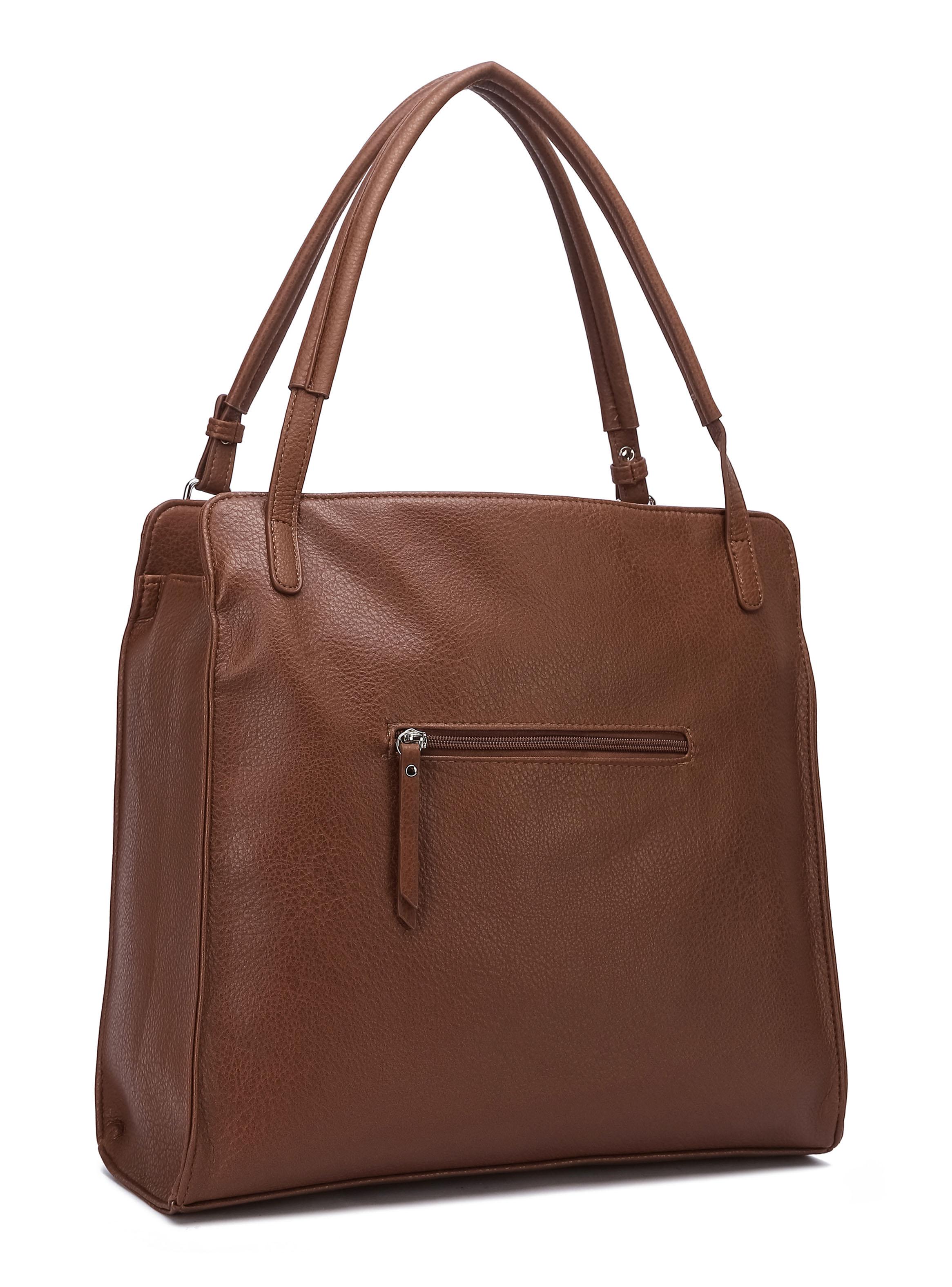 Cartera Tipo Bolso Corte Recto Verona Café-2