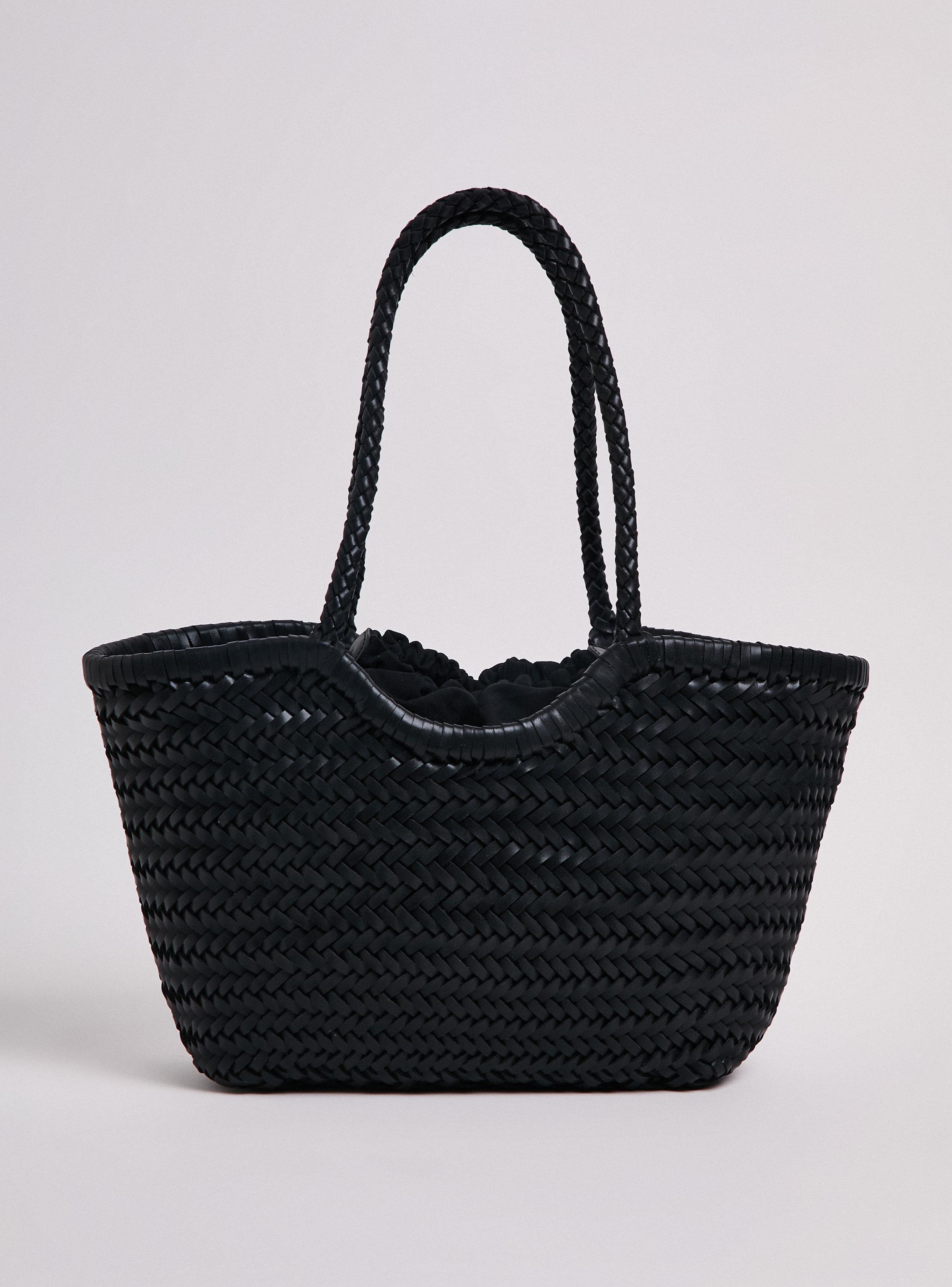Cartera de Hombro Entramada Cuero-2