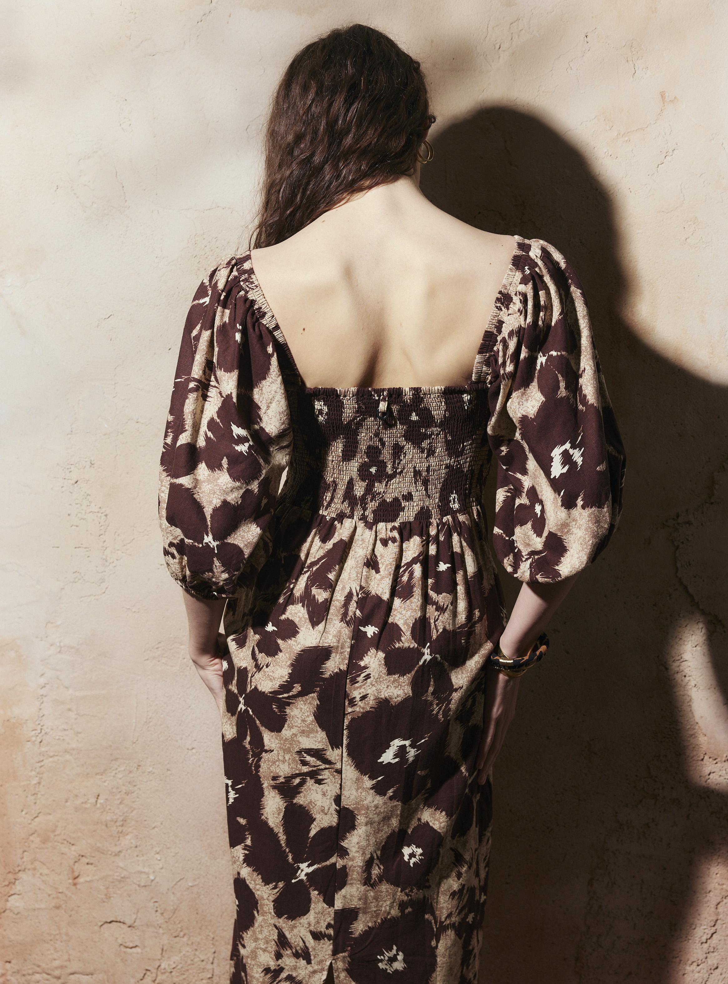 Vestido Estampado Panal de Abeja-1