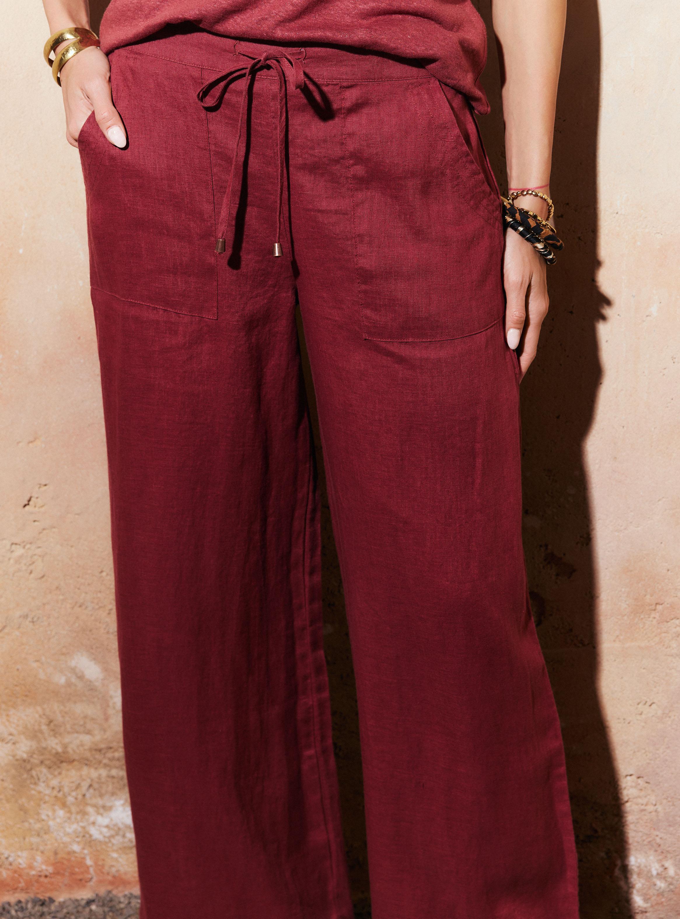 Pantalón Color Lino-2