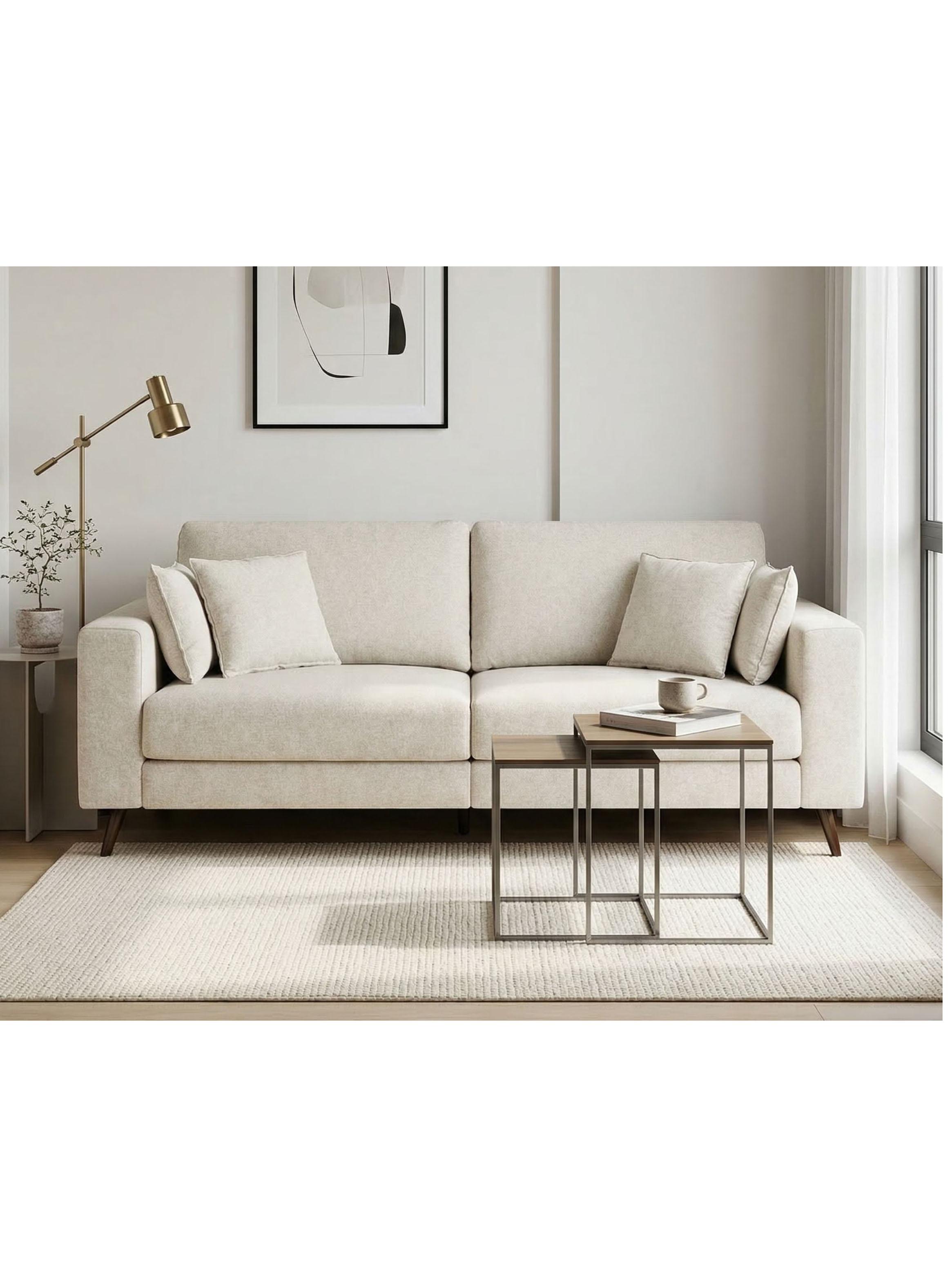 Sofá 3 Cuerpos Navarro Lino Beige-3