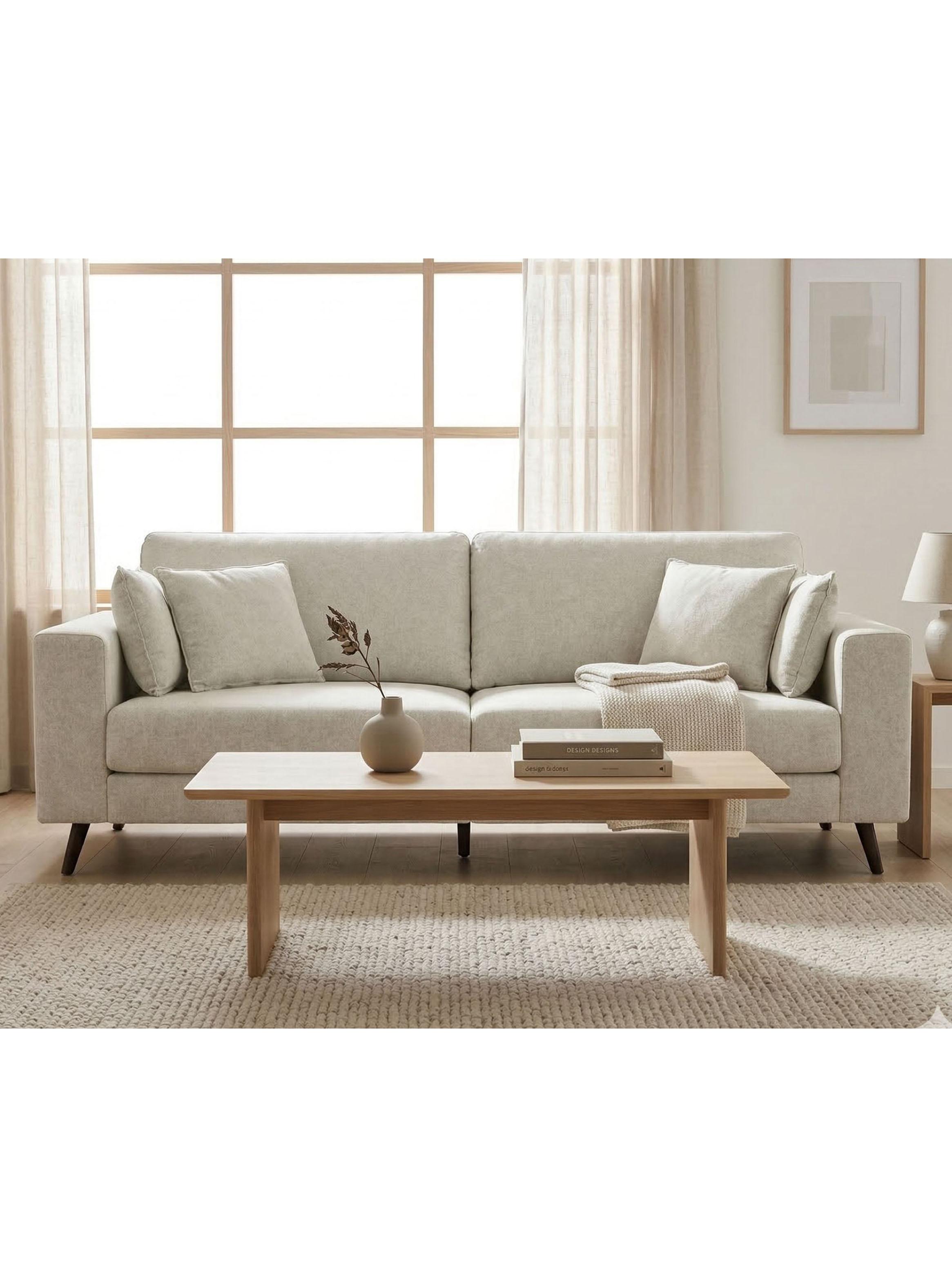 Sofá 3 Cuerpos Navarro Lino Beige-4