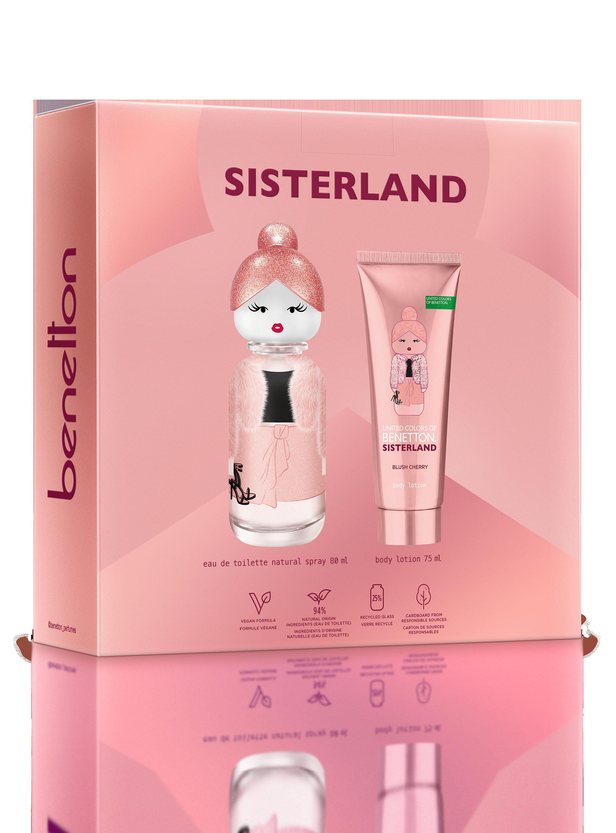 Set Perfume United Colors Sisterland Blush Cherry EDP Mujer 80 ml + Loción Corporal 75 ml-2