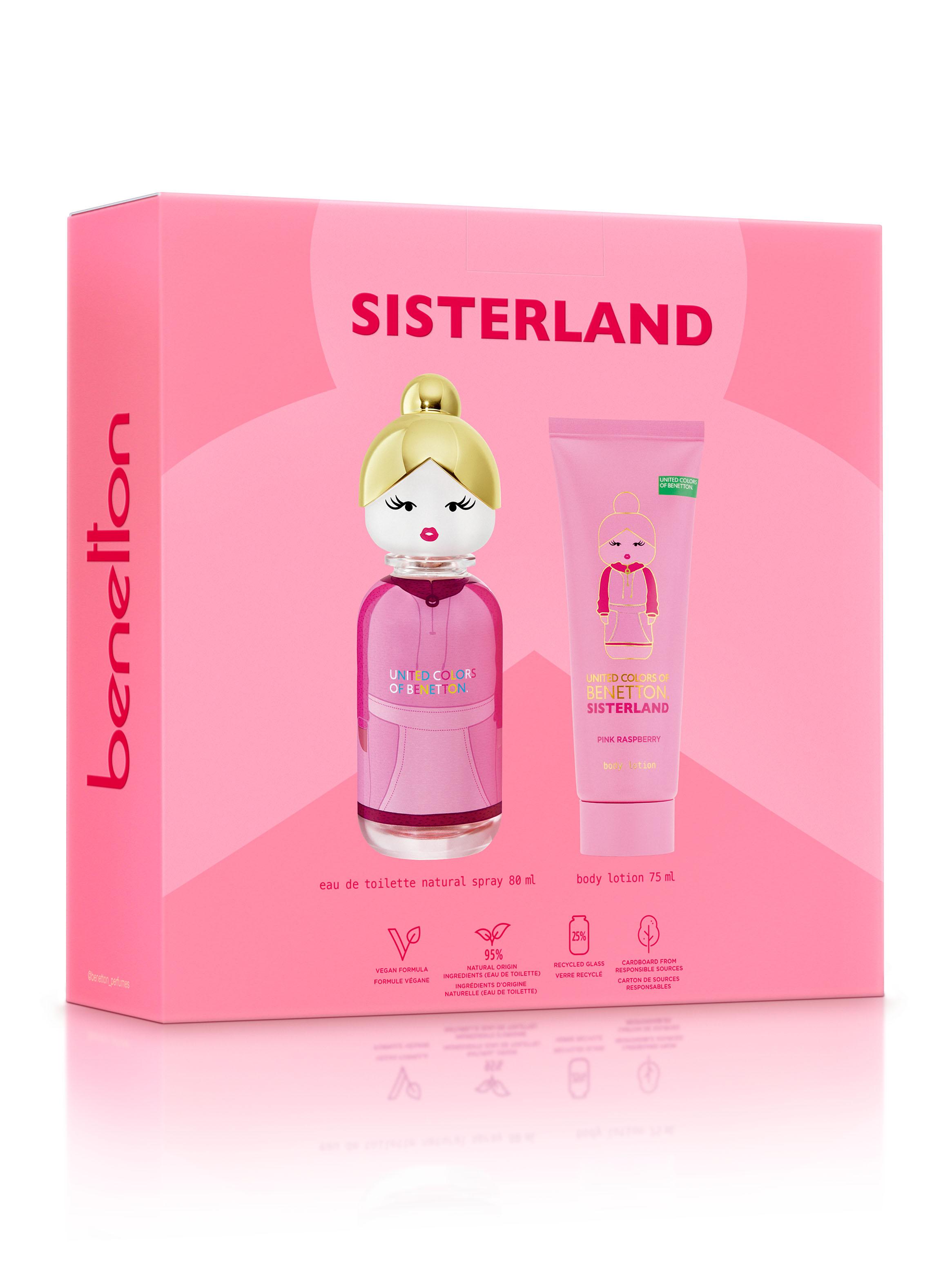 Set Perfume United Colors Sisterland Pink Raspberry EDT Mujer 80 ml + Loción Corporal 75 ml-2