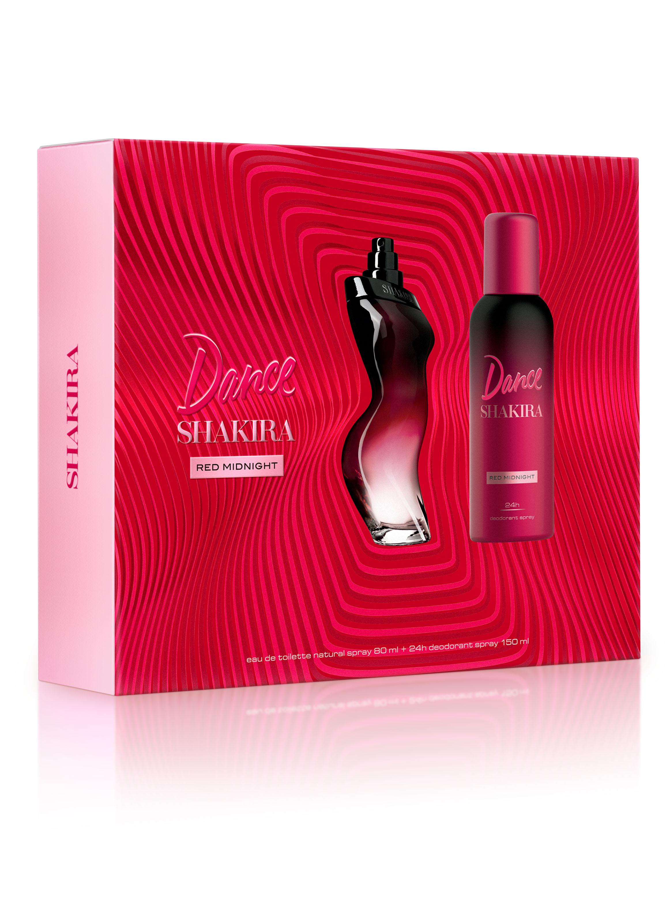 Set Perfume Shakira Dance Red Midnight EDT Mujer 80 ml + 24h Desodorante Spray 150 ml-2