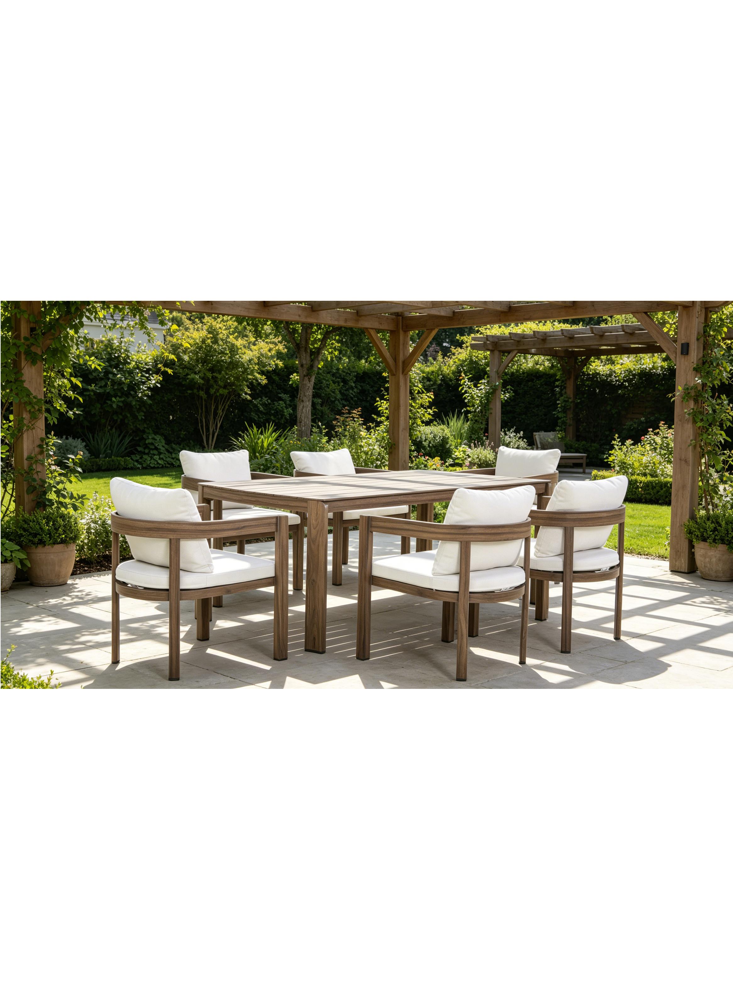 Juego de Comedor Walnut 6 Sillas-5