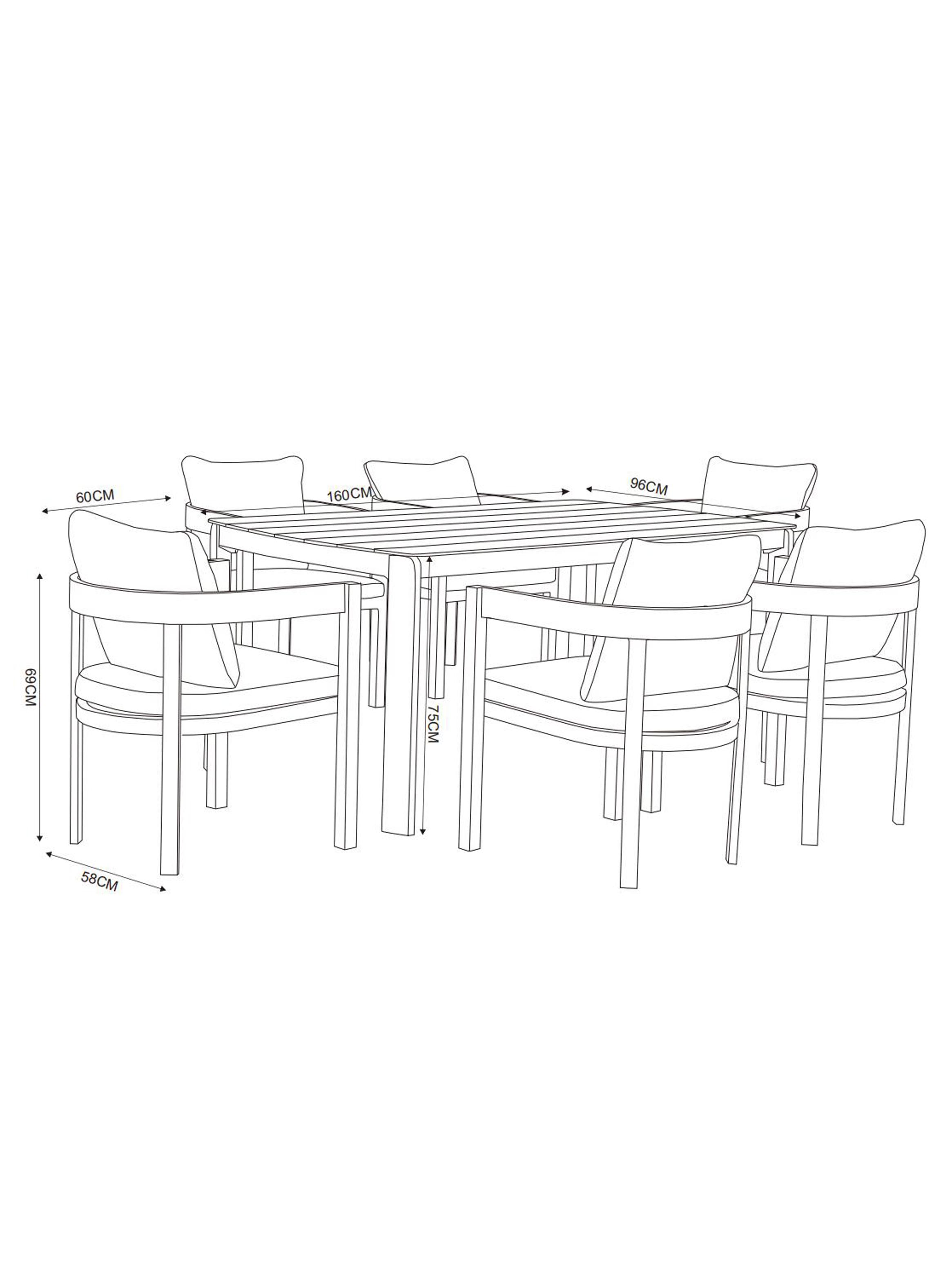 Juego de Comedor Walnut 6 Sillas-4