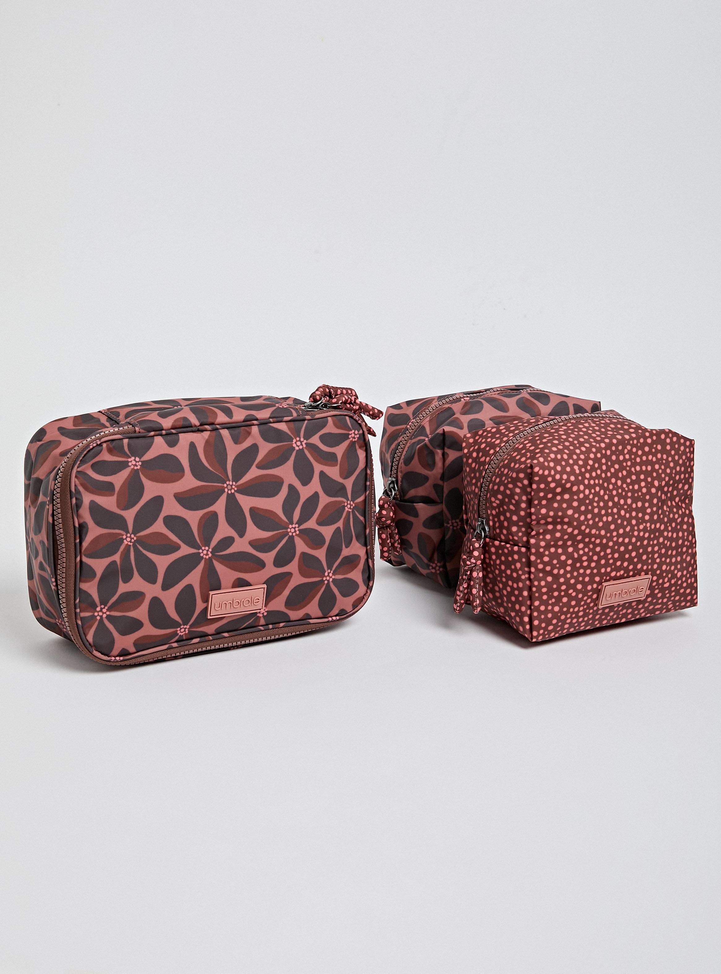 Cosmetiquero Pack de 3 Estampado a Tono-1