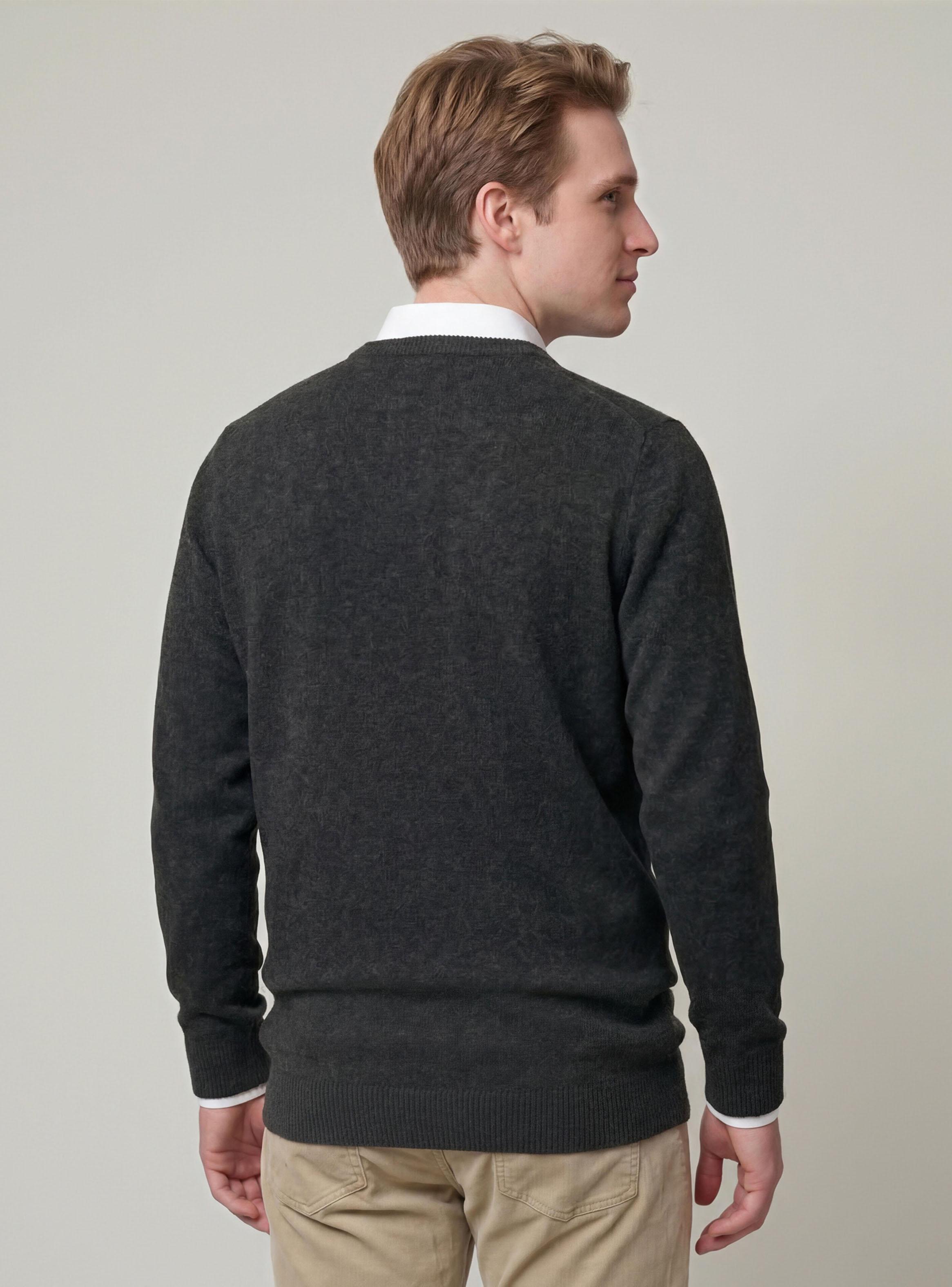 Sweater Cuello V Lana Italiana-1