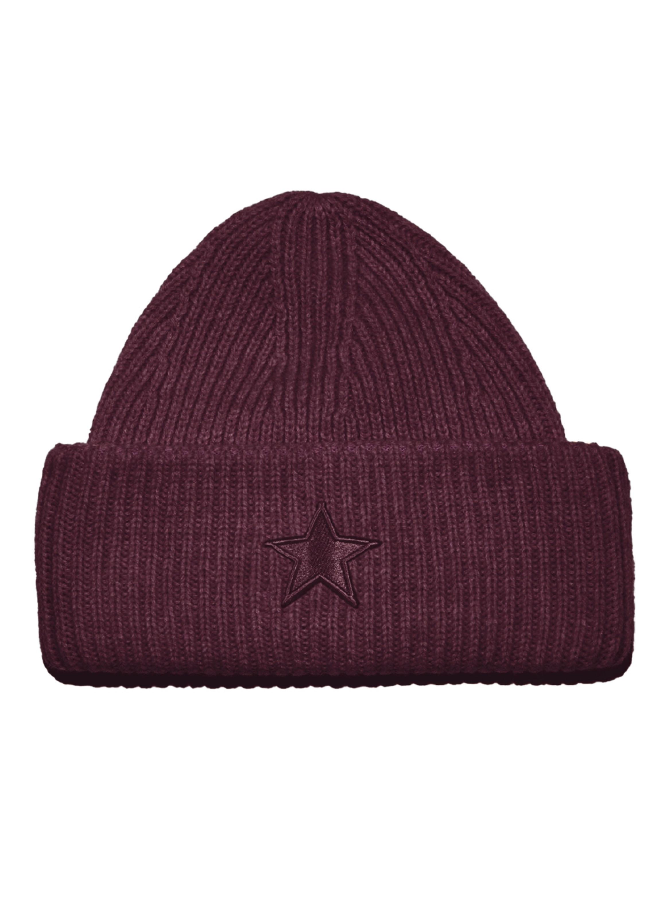 Gorro Beanie Burgundy Star-0