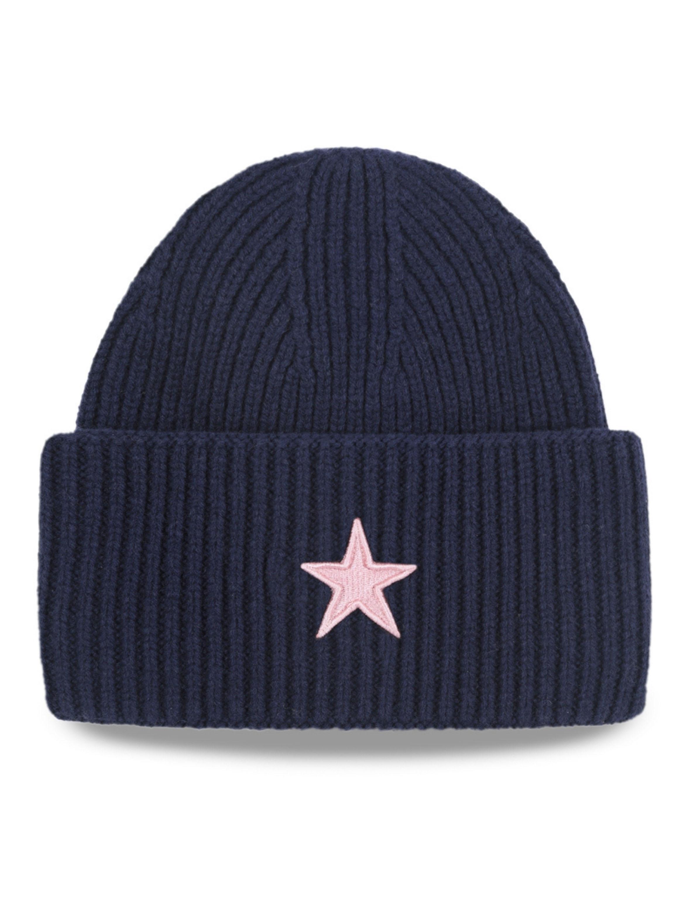 Gorro Beanie Navy Pink Star-0
