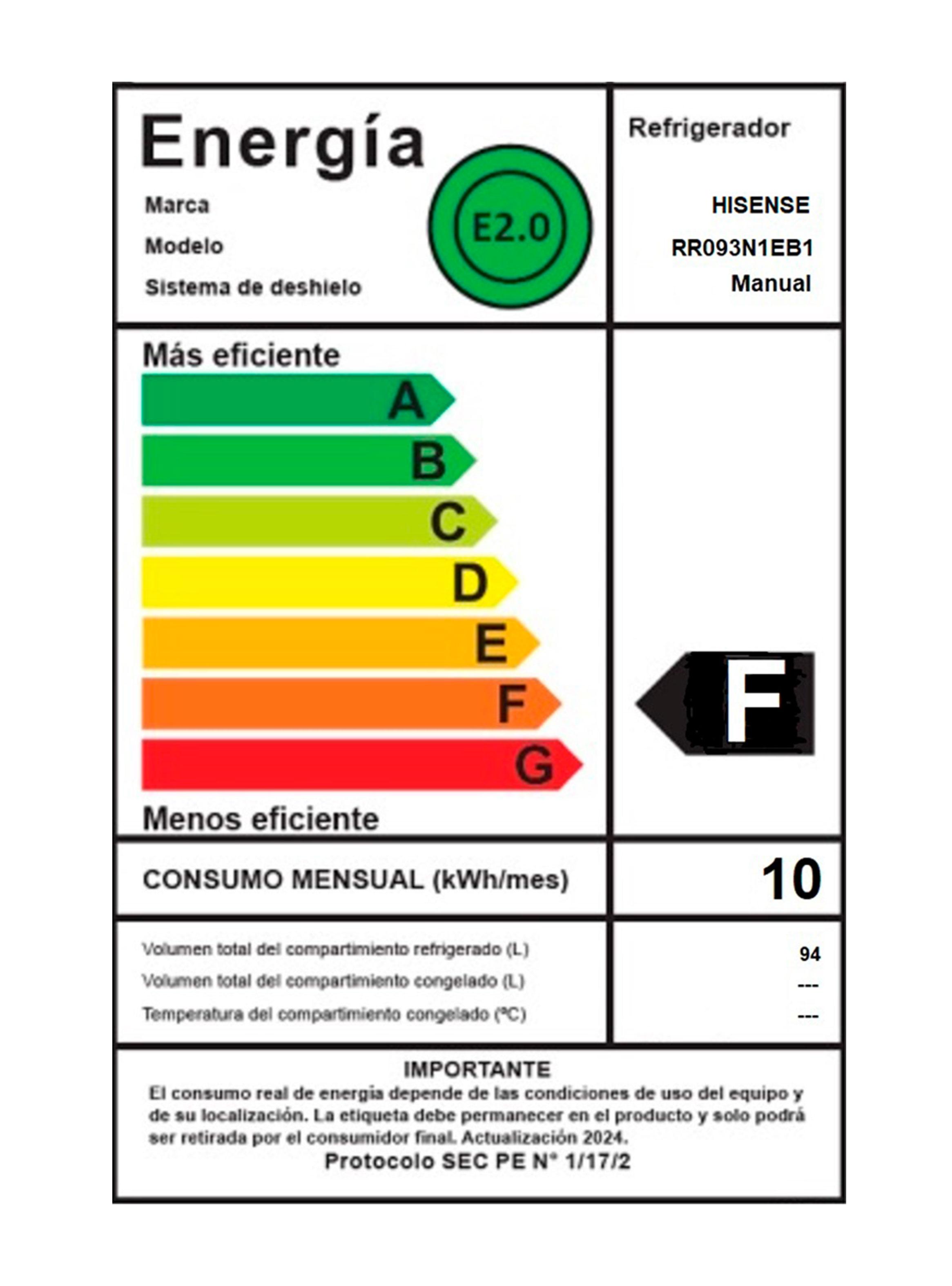 Frigobar Frío Directo 94 Litros RR093N1EB1-11